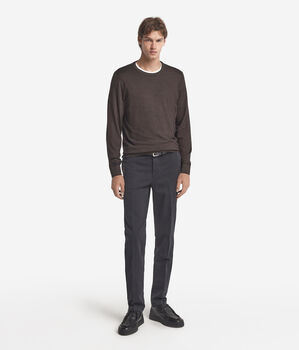 Pull homme en cachemire ultra-fin à col rond