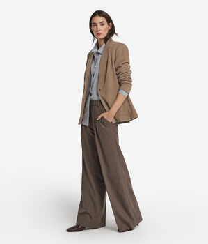 Wool and cashmere velvet jacket