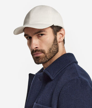 Baseball-Cap aus Baumwollsamt mit Innenfutter aus Kaschmir