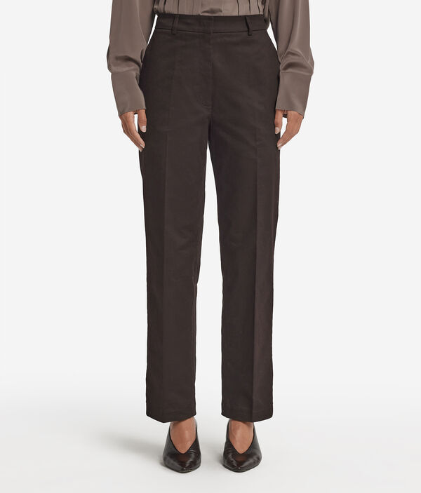 Узкие брюки из хлопка с кашемиром