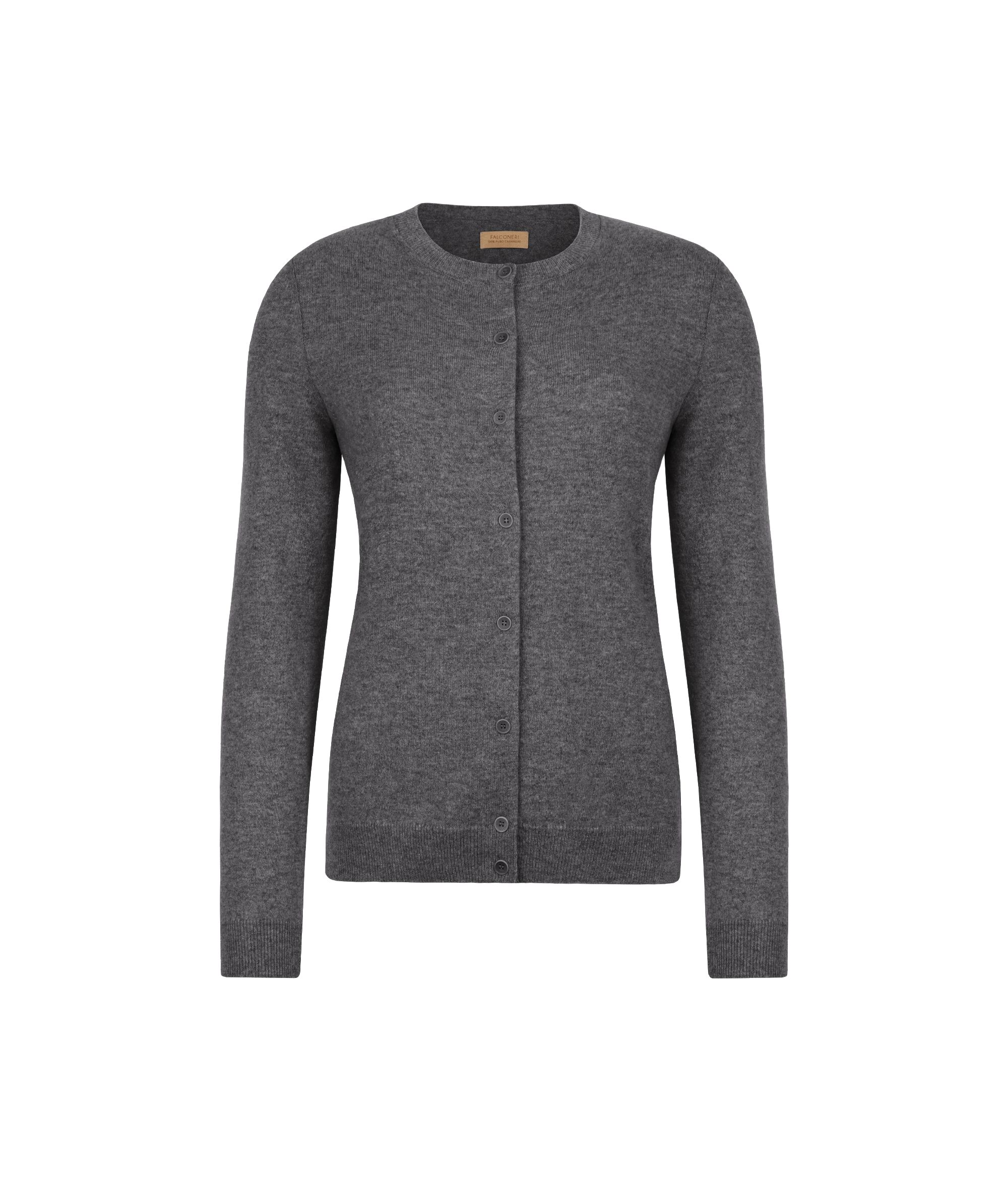 Strickjacke mit Rundhalsausschnitt aus Kaschmir Ultrasoft