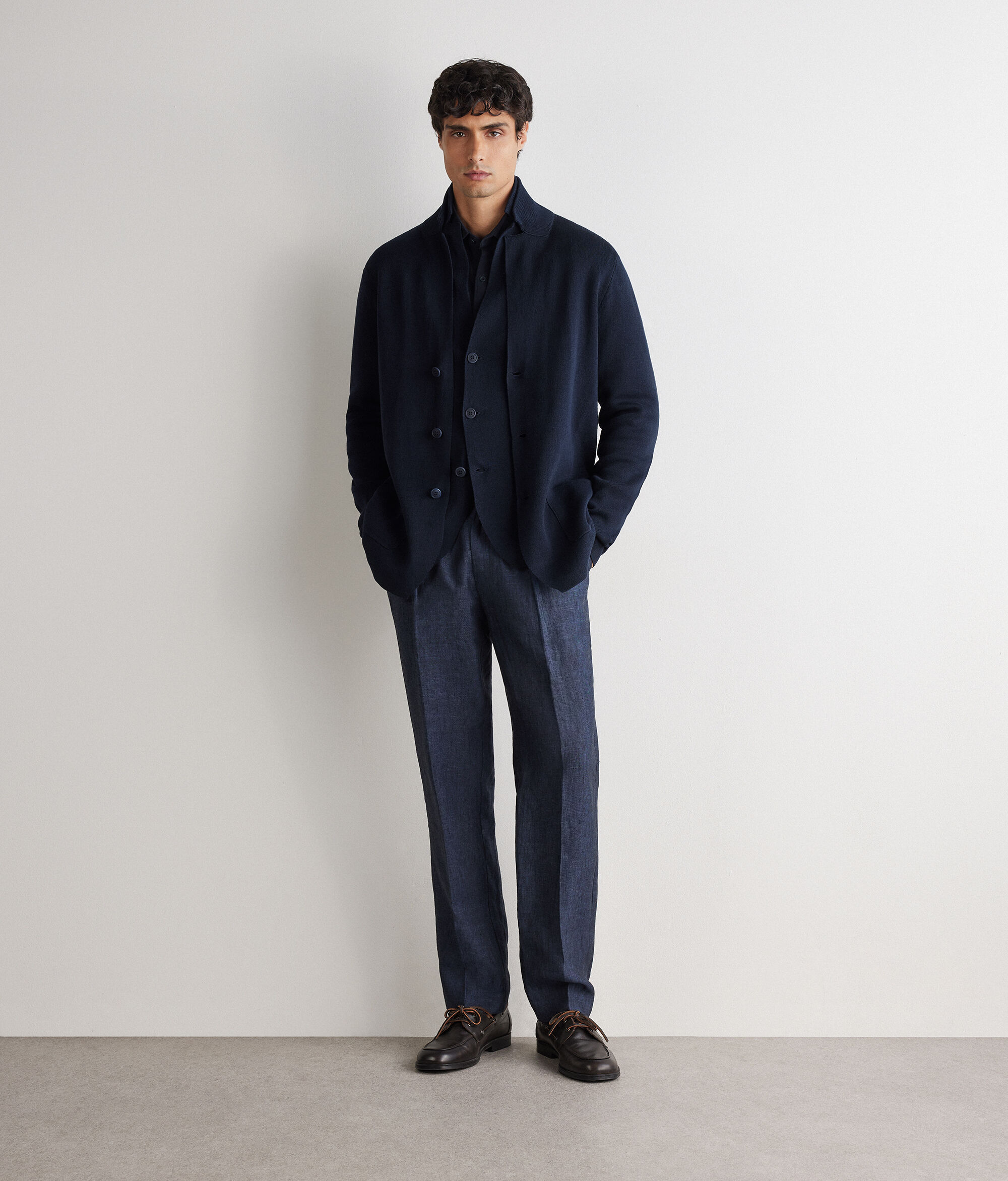 Sako od ubodne tkanine od lana i pamuka