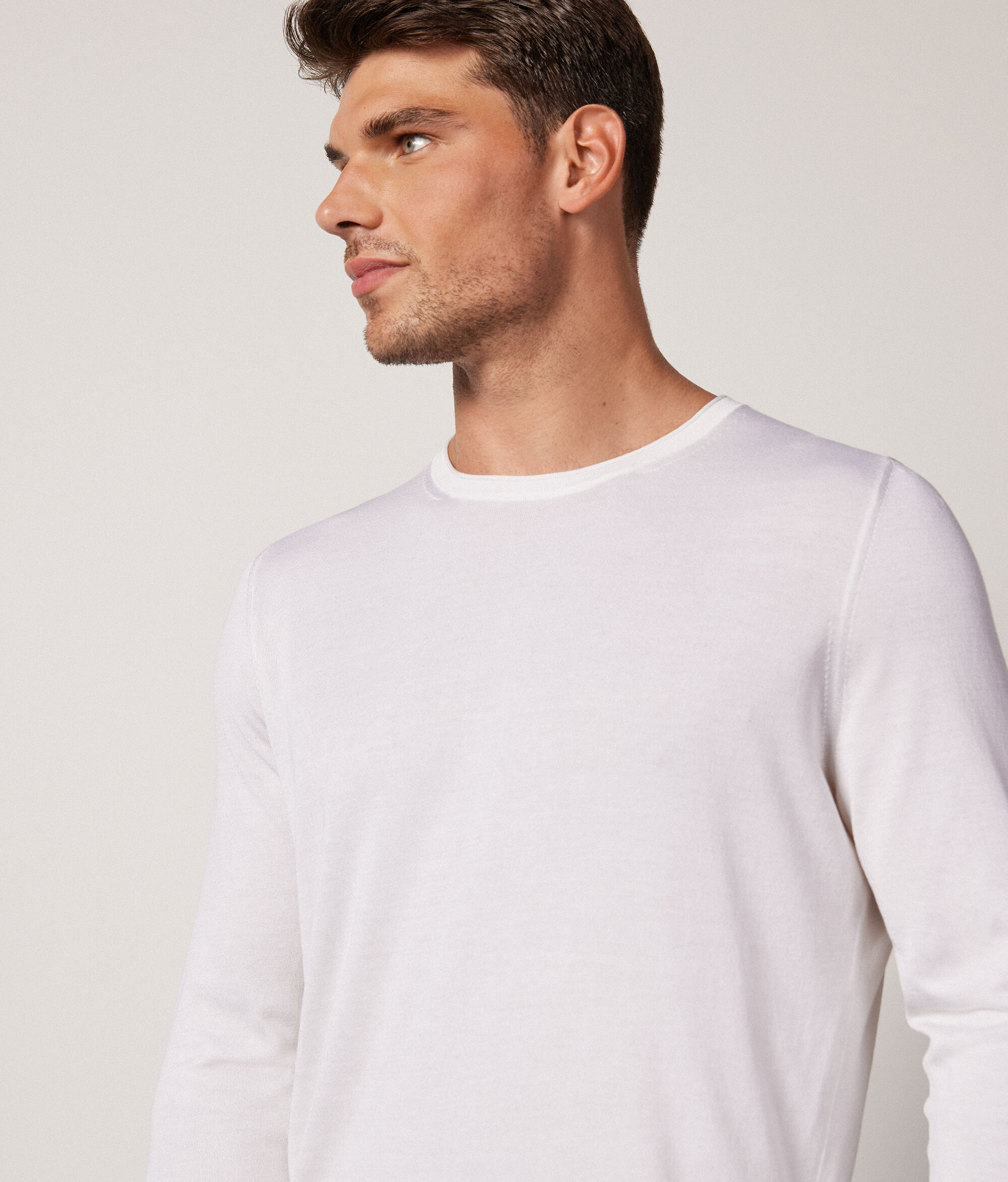 Maglia Girocollo in Seta Cotone