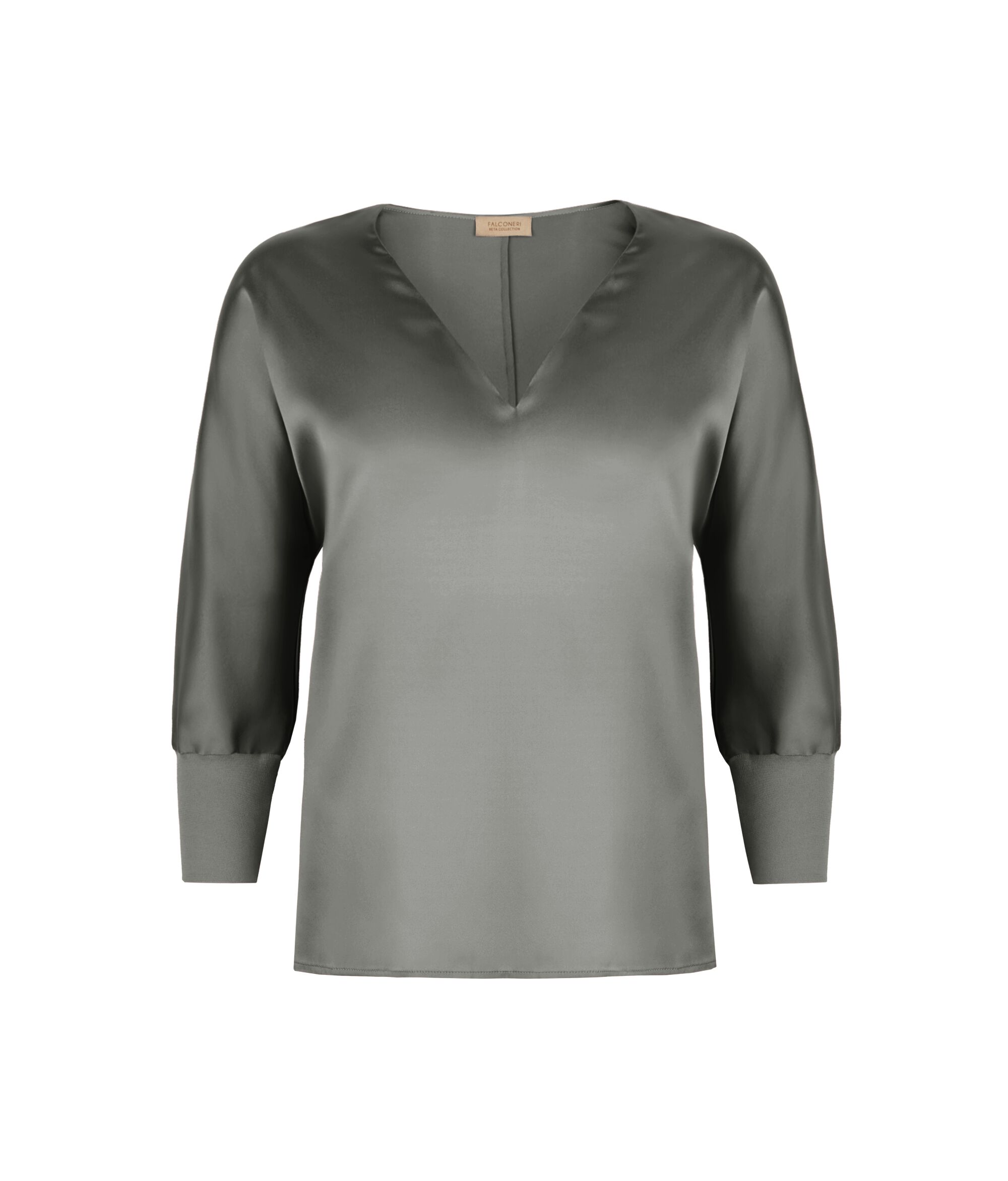 Blusa Scollo a V in Seta
