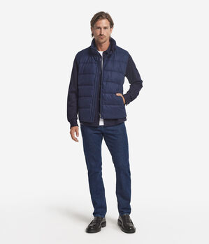 Anorac de plomes sense m&agrave;nigues de cashmere i seda