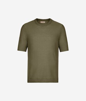 T-Shirt mit geripptem Motiv