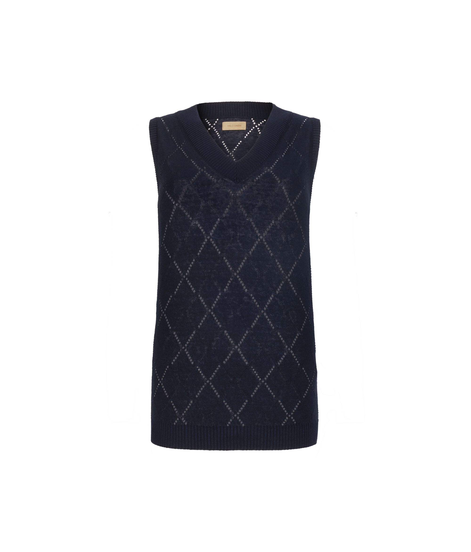 V-Neck Tank Top with Rhinestones