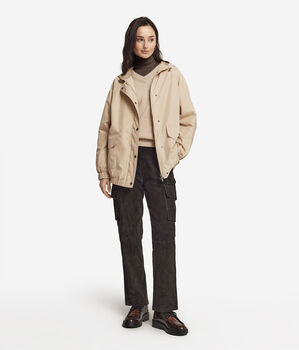 Hooded Cashmere Technical Jacket