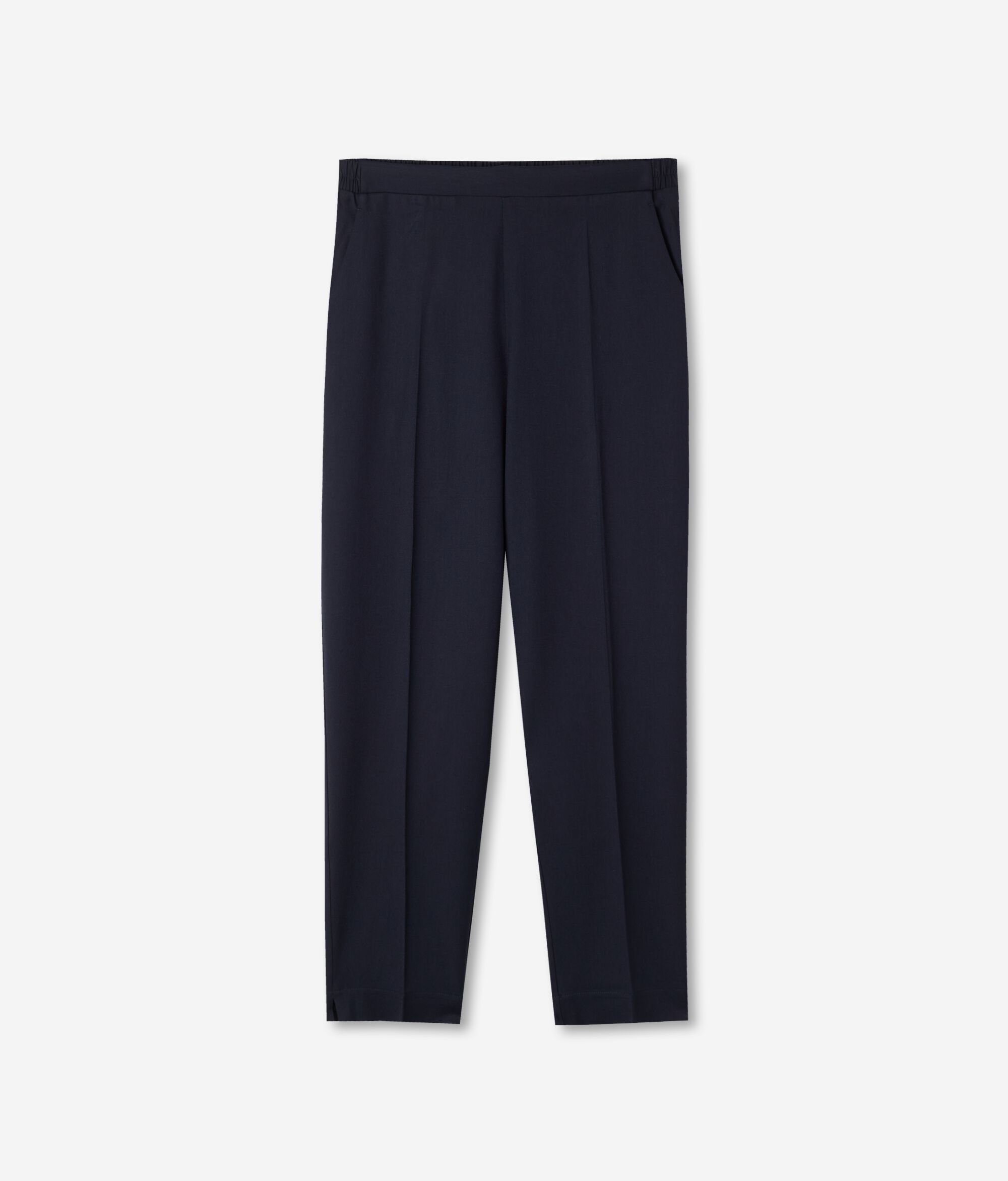 Pantaloni a Sigaretta in Viscosa e Lana