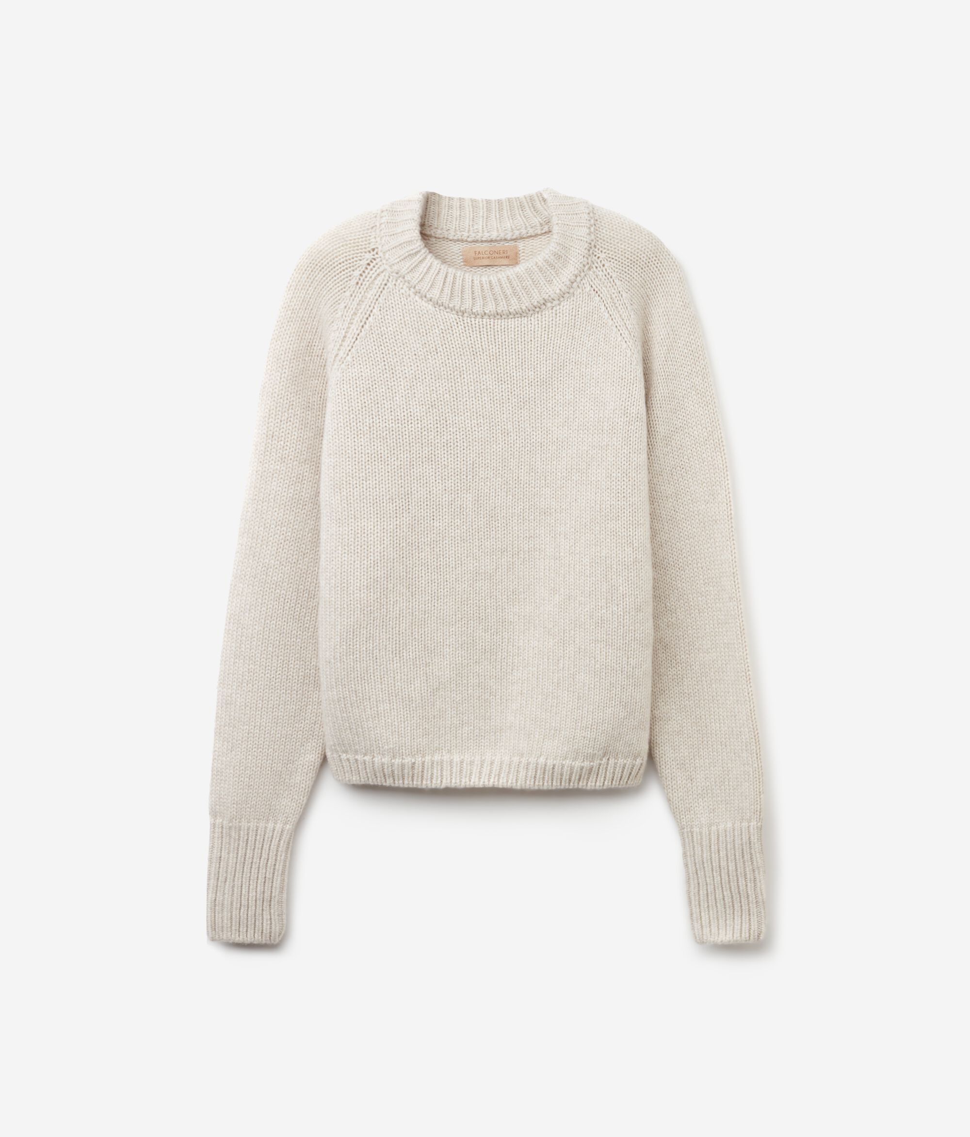 Pull à col rond en tricot de cachemire
