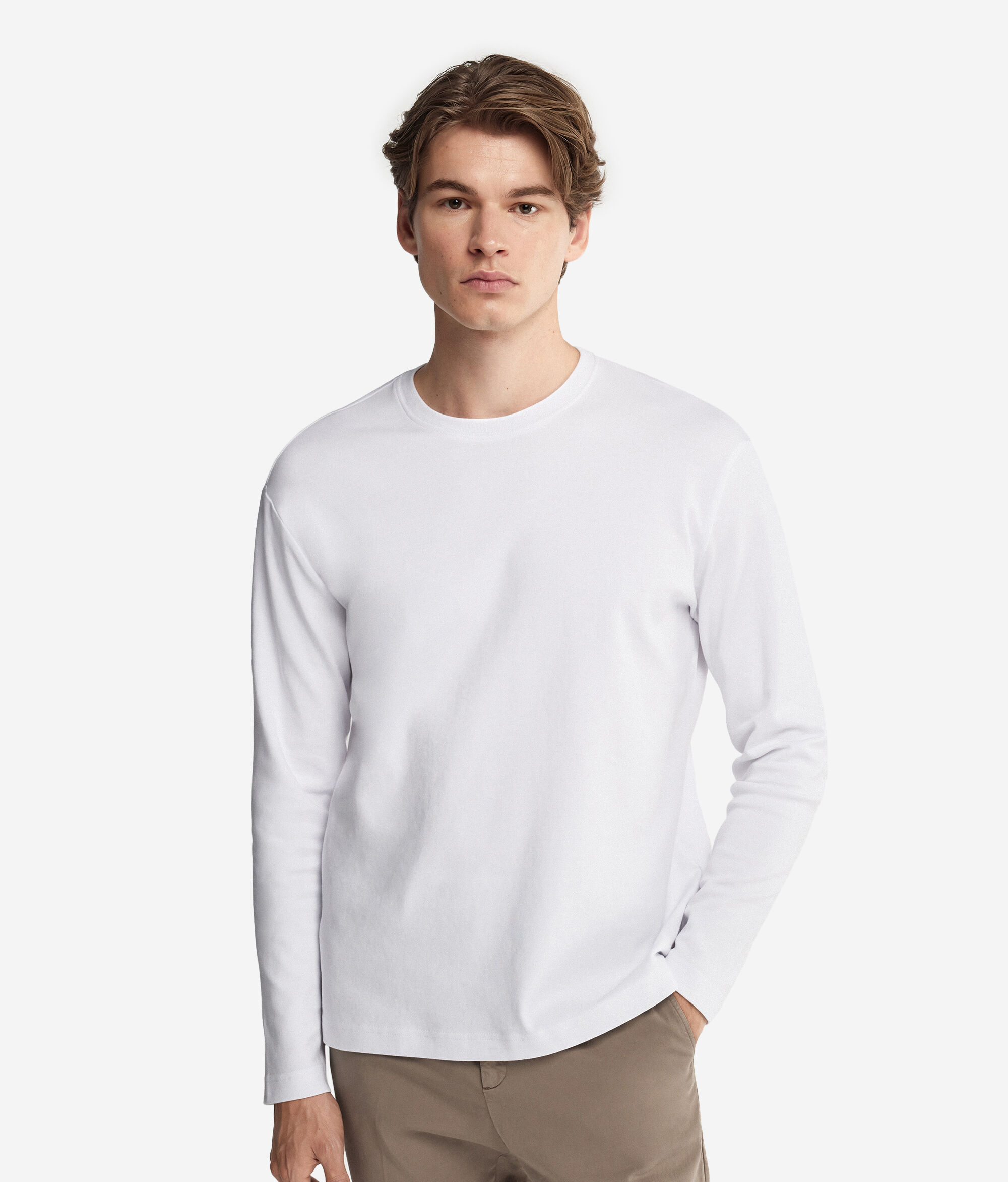 Round-Neck Cotton Jersey Top