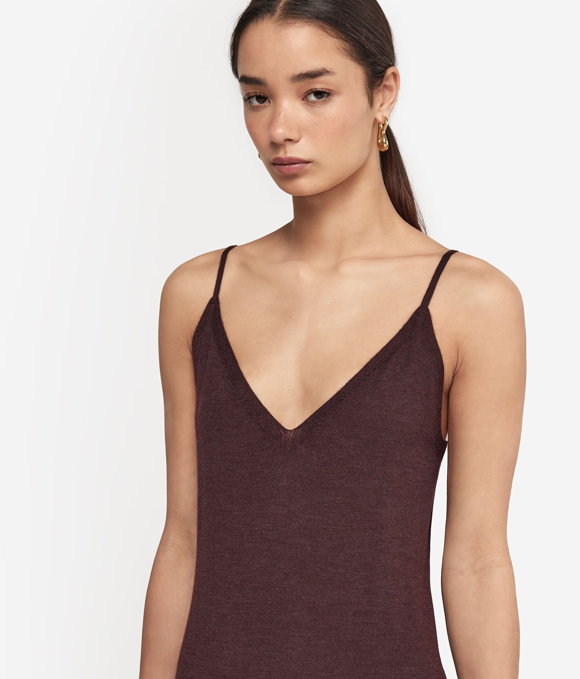 Vestido com Efeito Saiote em Ultrafine Cashmere