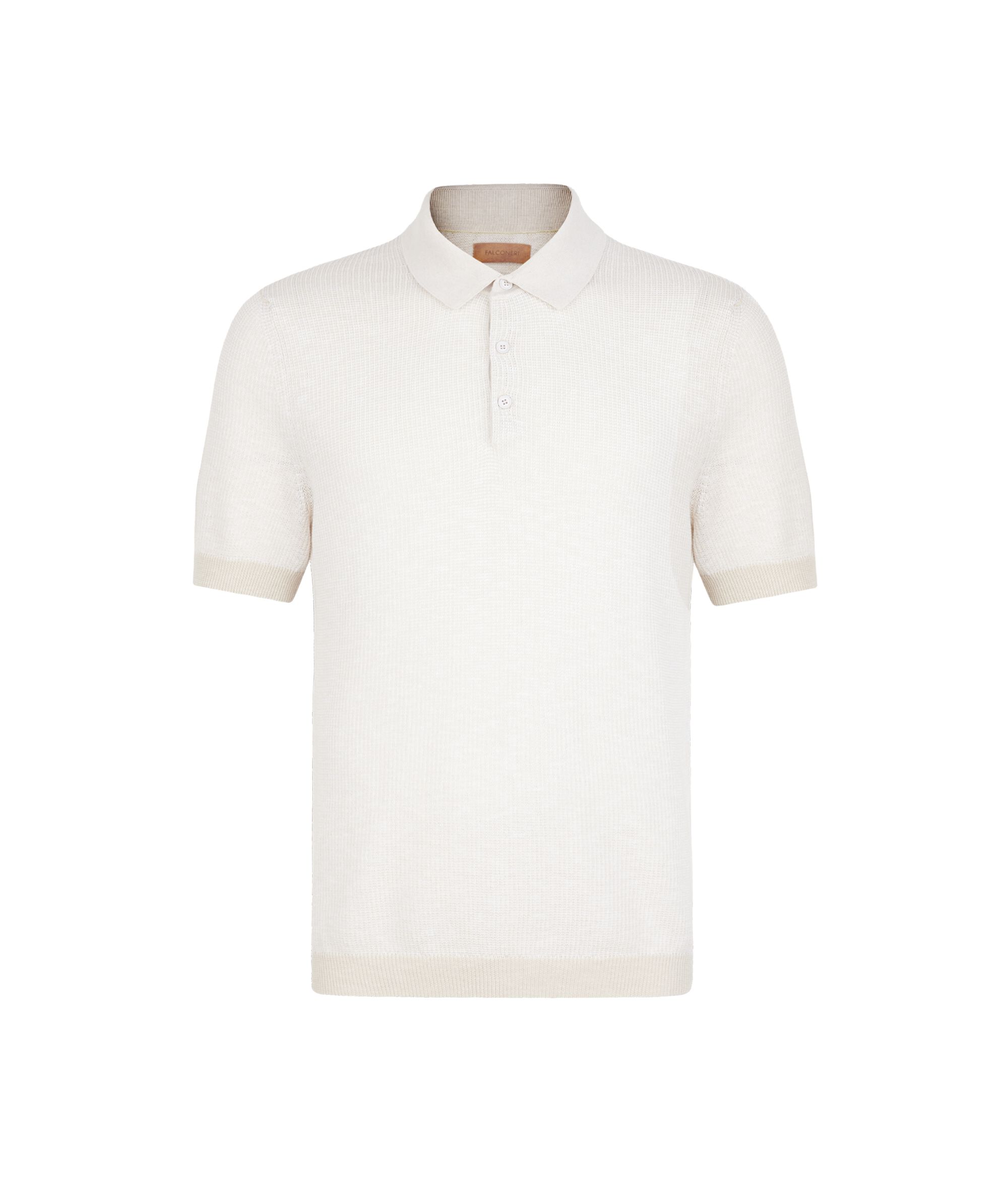 Polo majica s waffle pletivom od pamuka