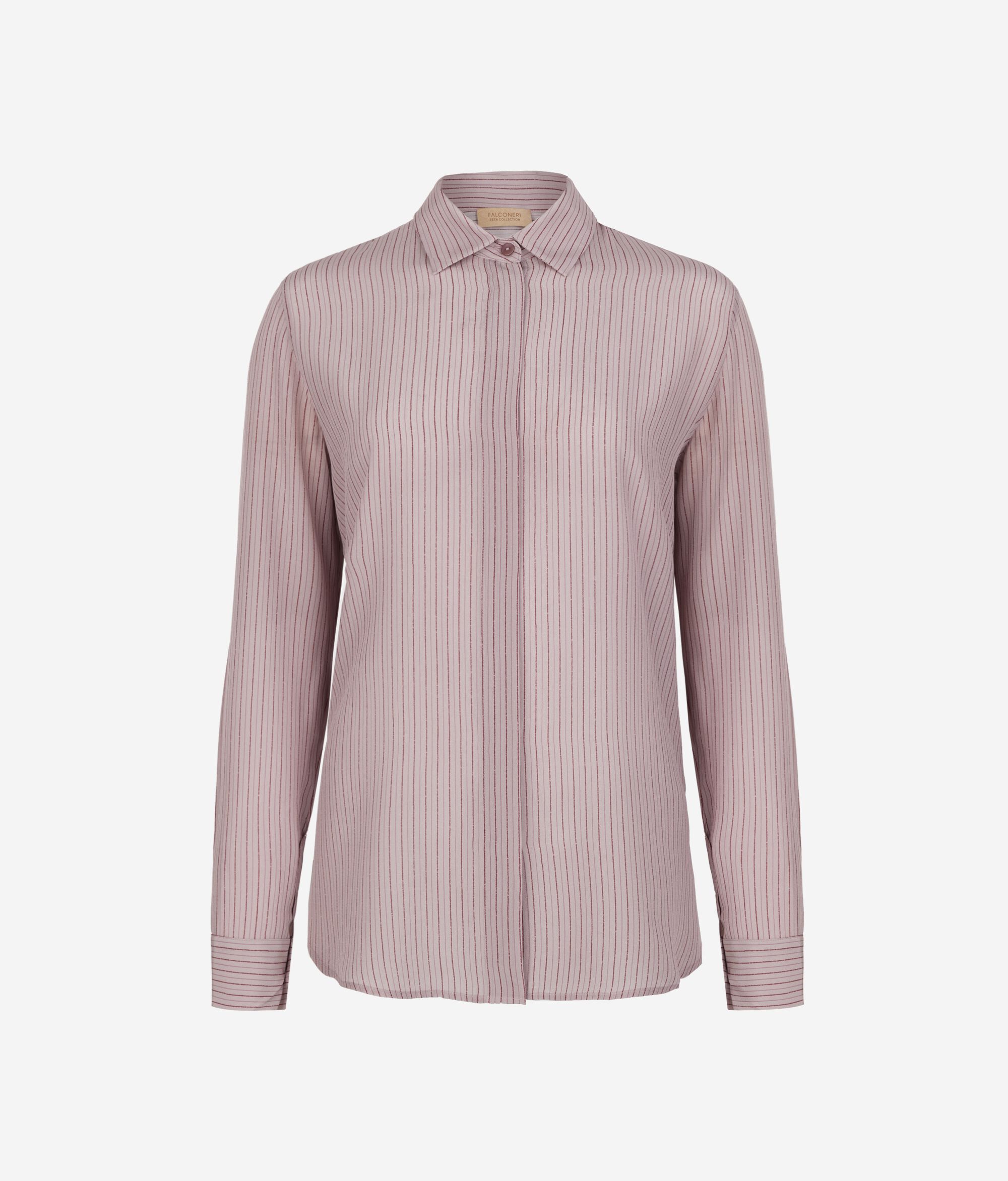 Chemise avec col en soie imprimée