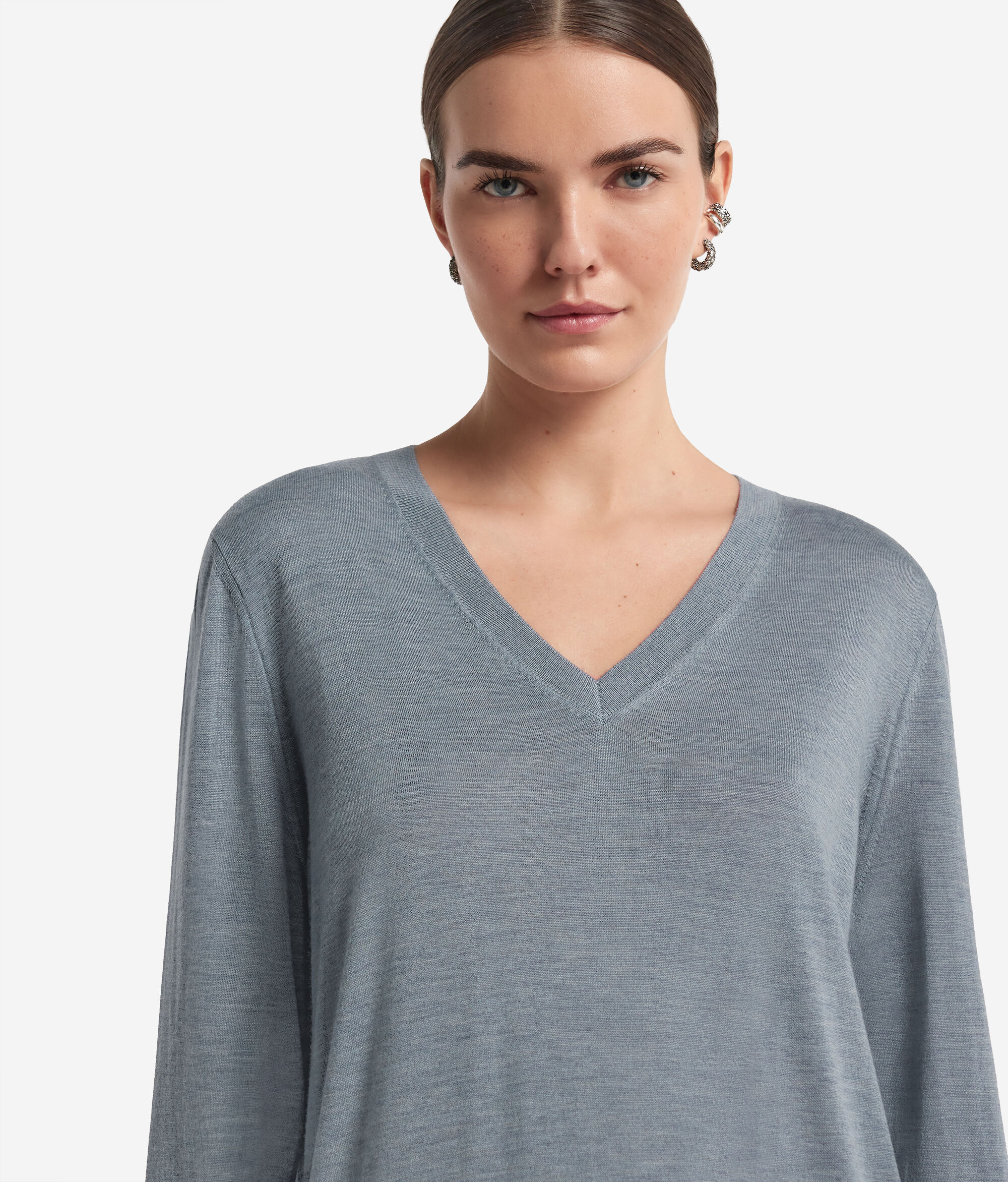 Pullover mit V-Ausschnitt aus Kaschmir Ultrafine