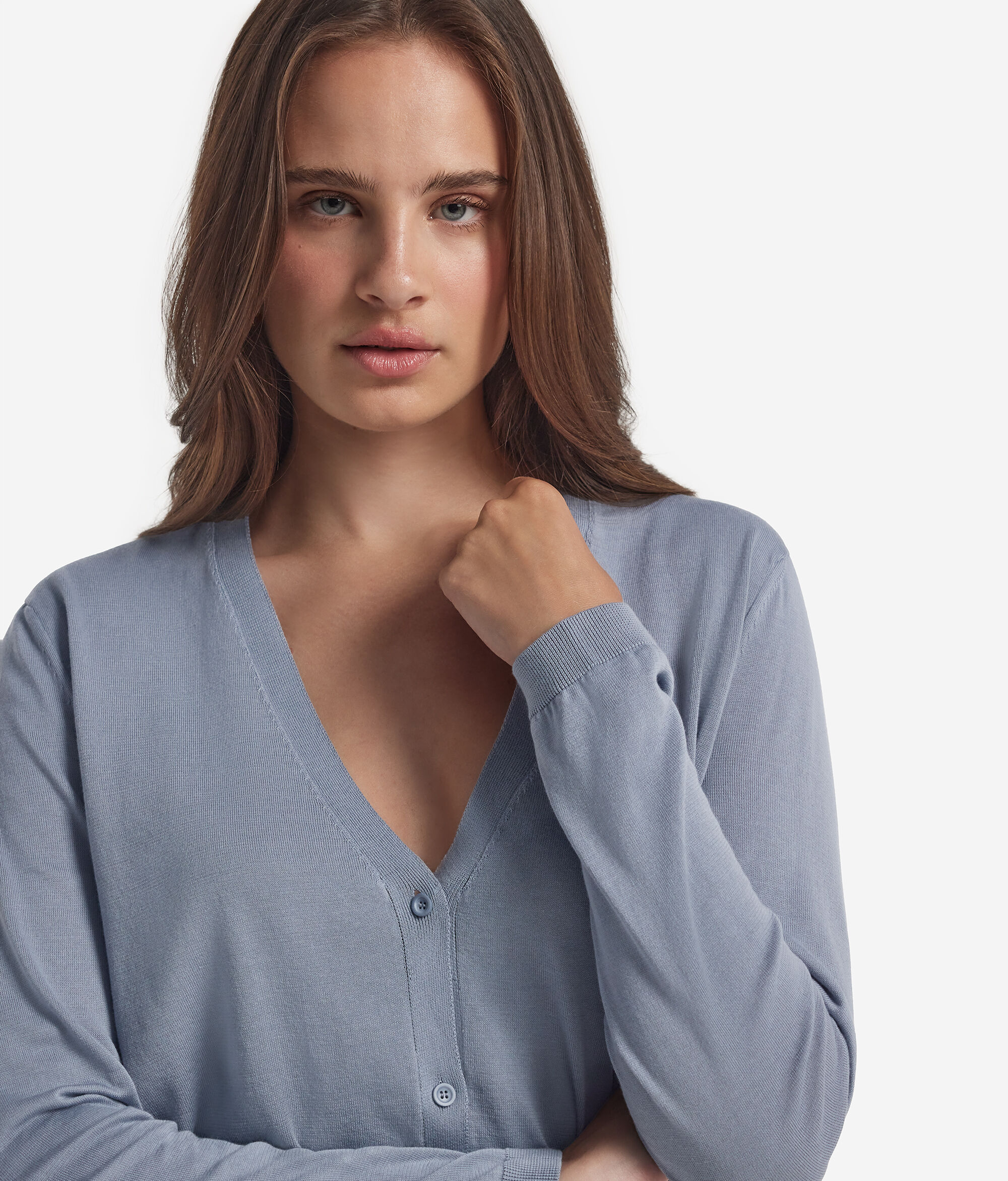Cardigan Maniche Lunghe in Cotone Fresh