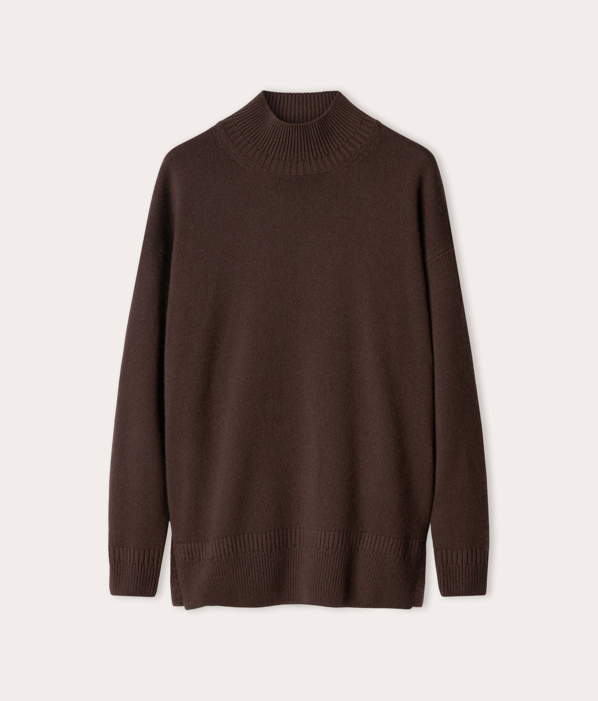 Dolcevita con spacchi coste diverse in Cashmere Ultrasoft