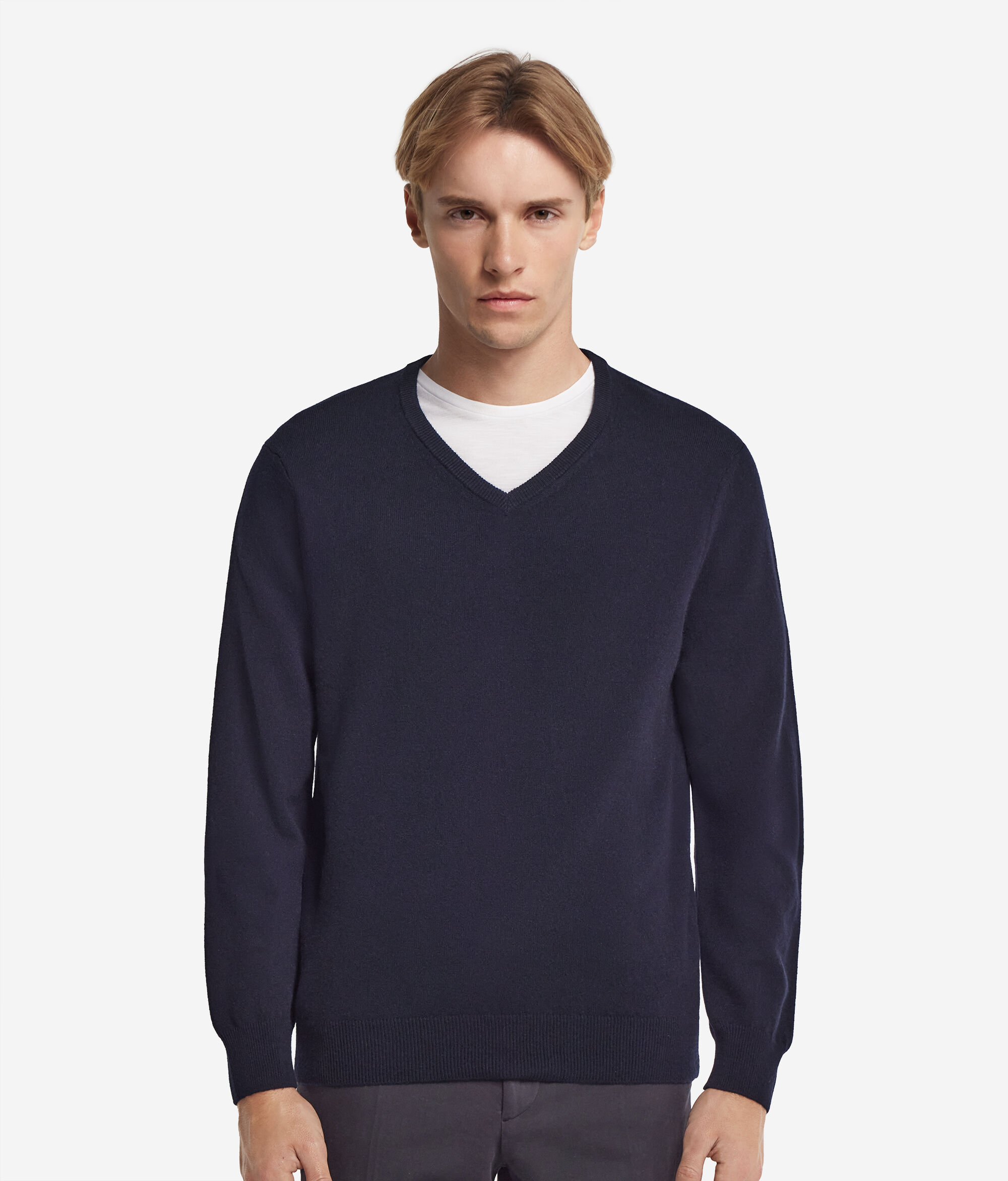 Pull homme en cachemire ultra-doux à col en V