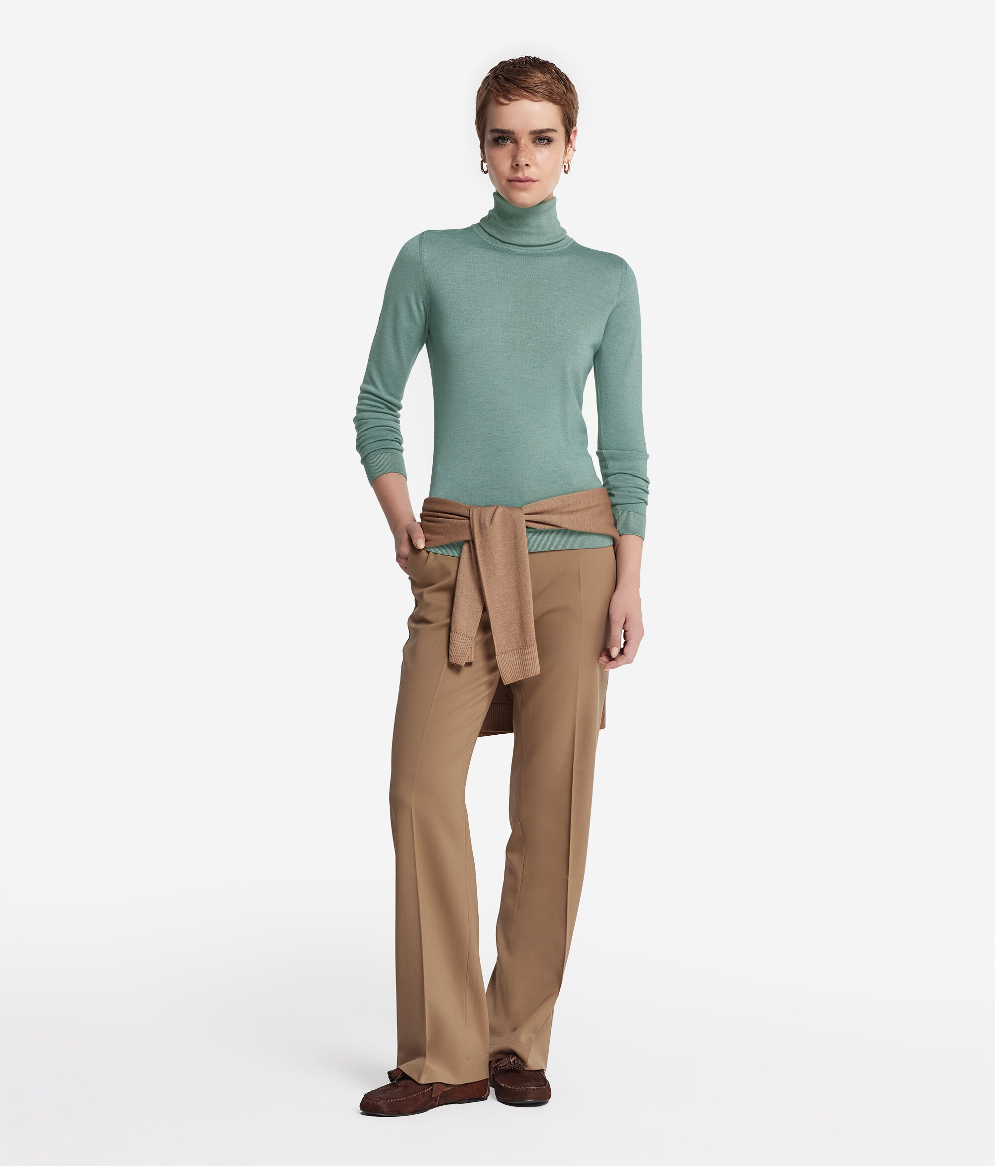 Col roulé femme en cachemire ultra-fin