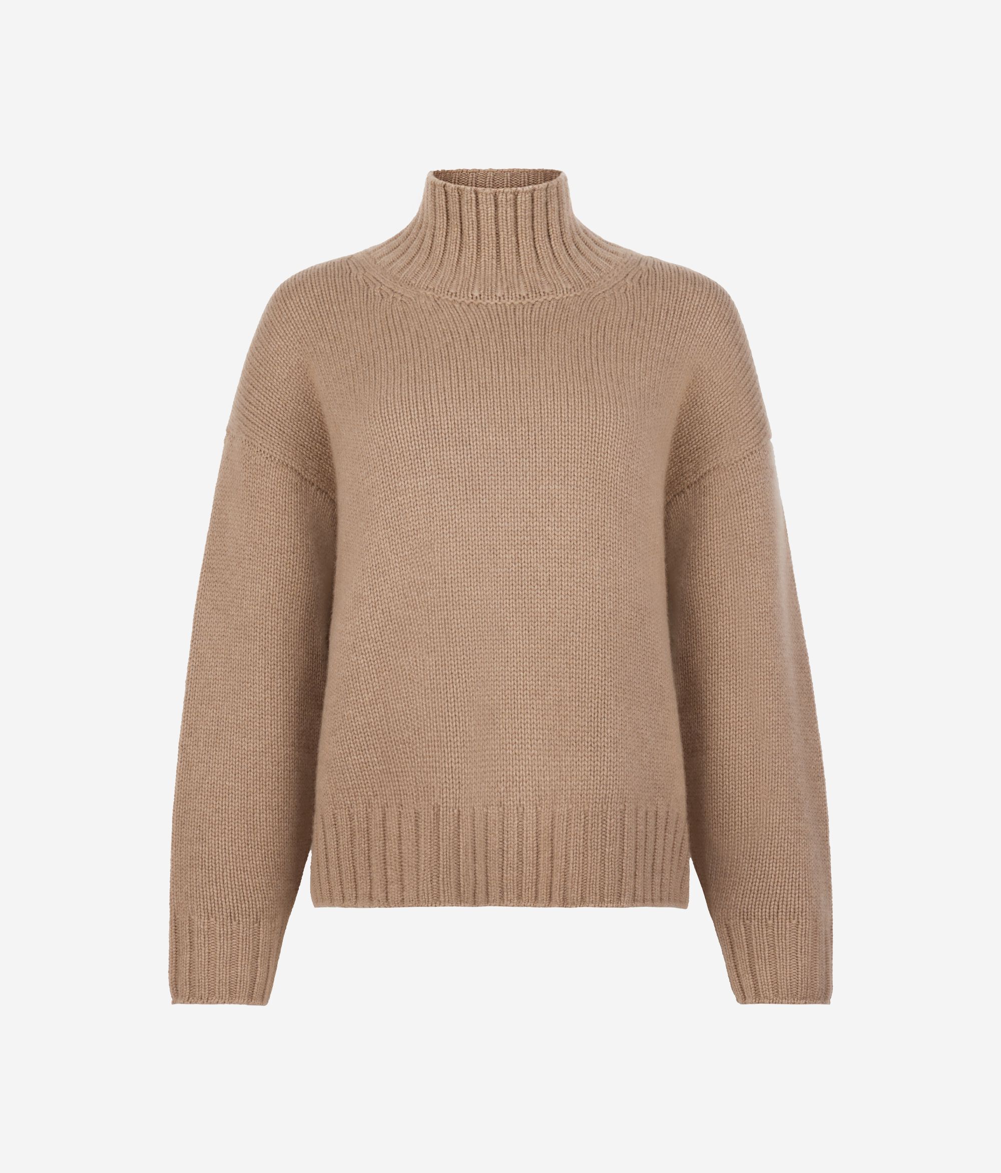 Maglia con collo a cratere in Cashmere Tricot