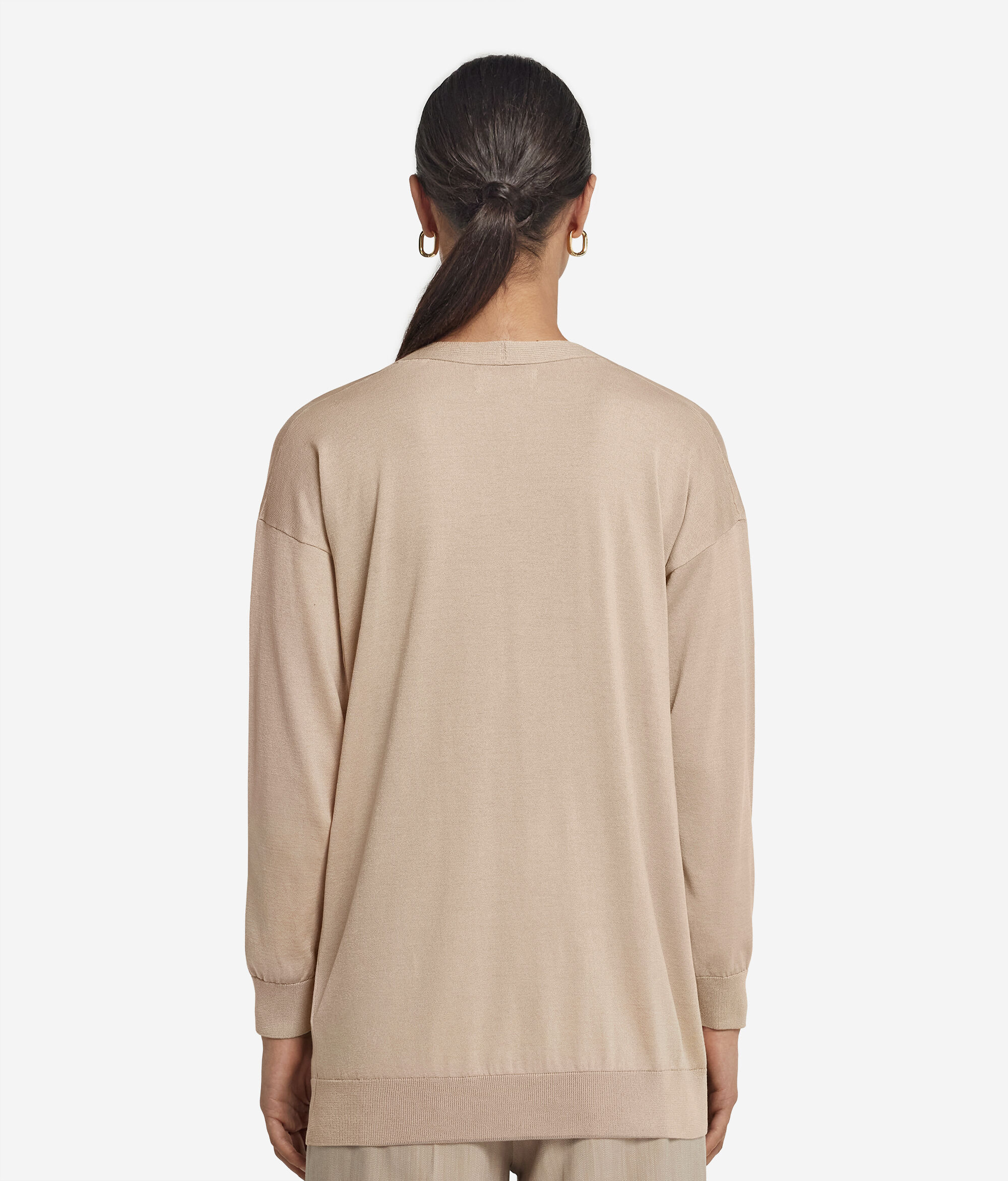 Кардиган из шелка и хлопка