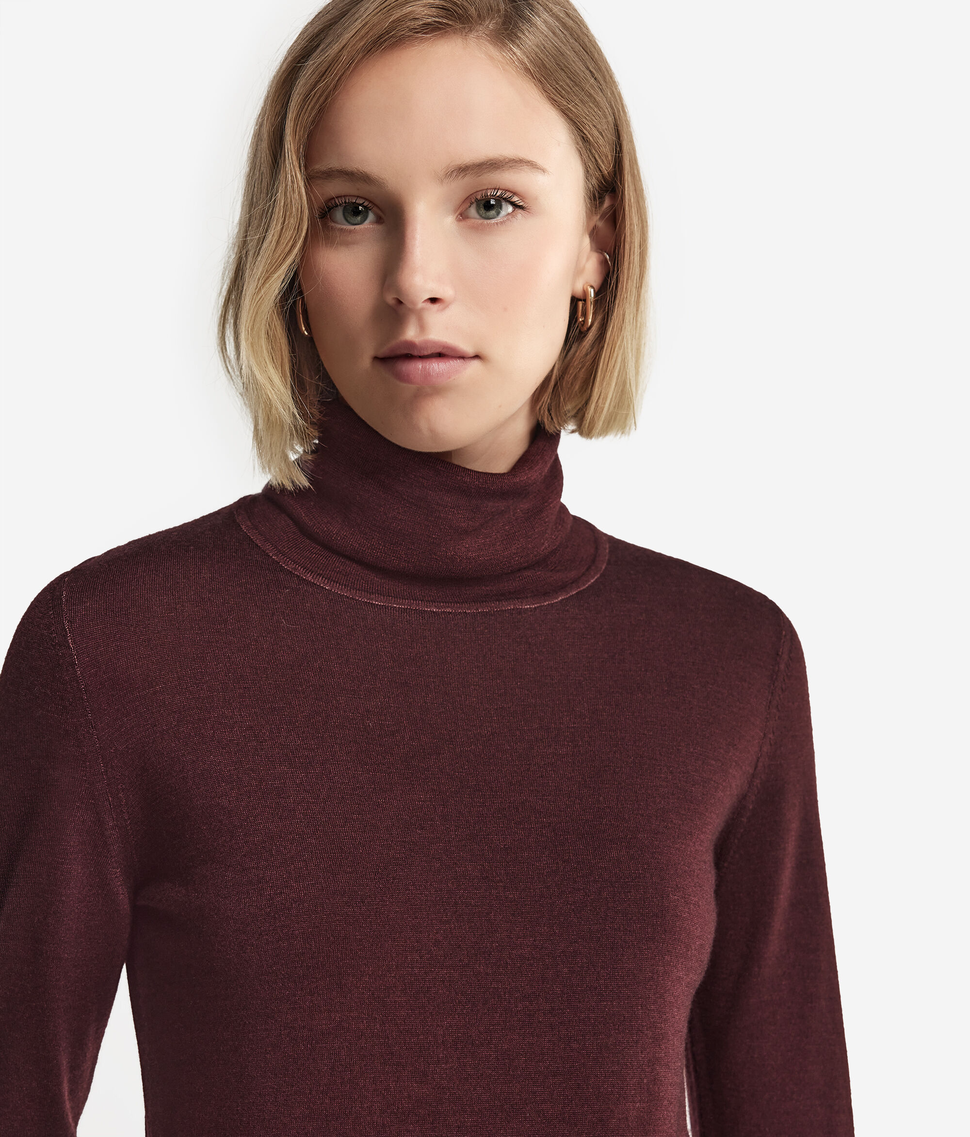 Col roulé femme en cachemire ultra-fin