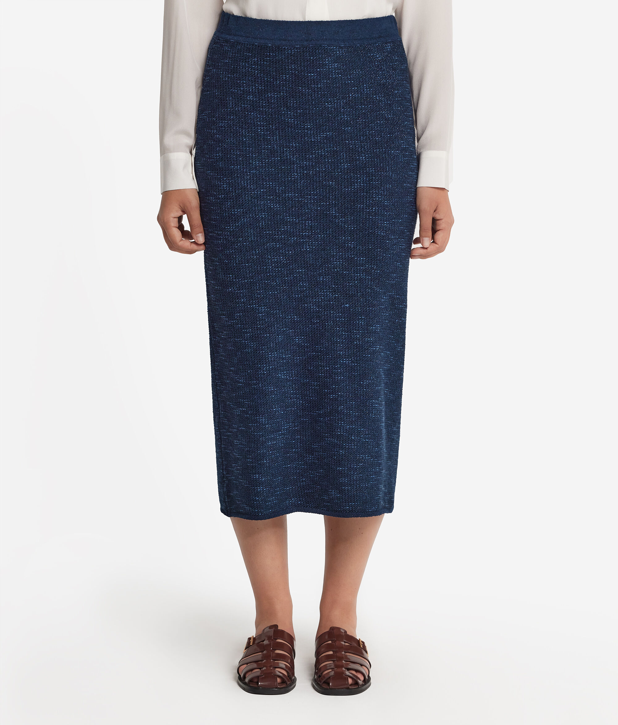 Midi Lamé Skirt