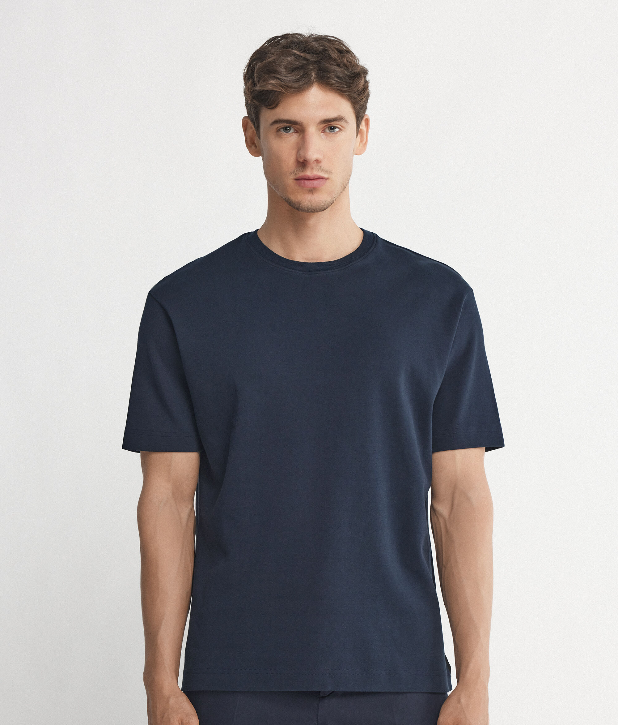 Cotton Jersey Crewneck T-shirt