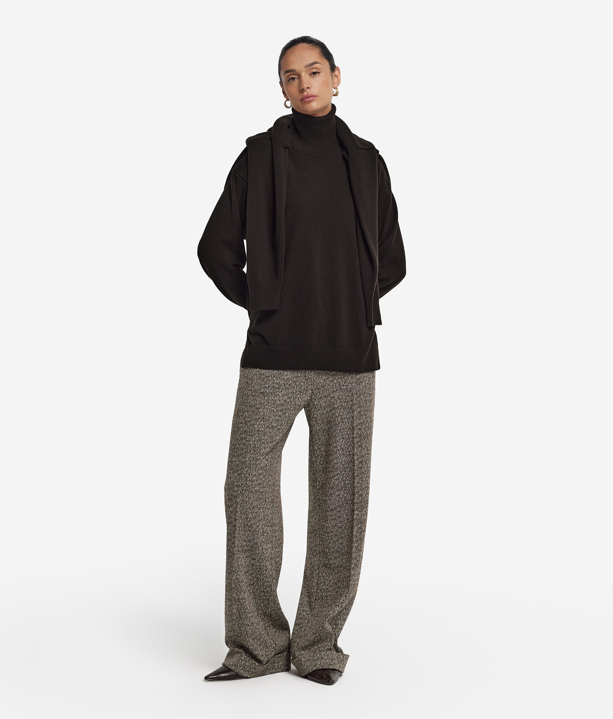 Ultrasoft Cashmere Turtleneck with Slits