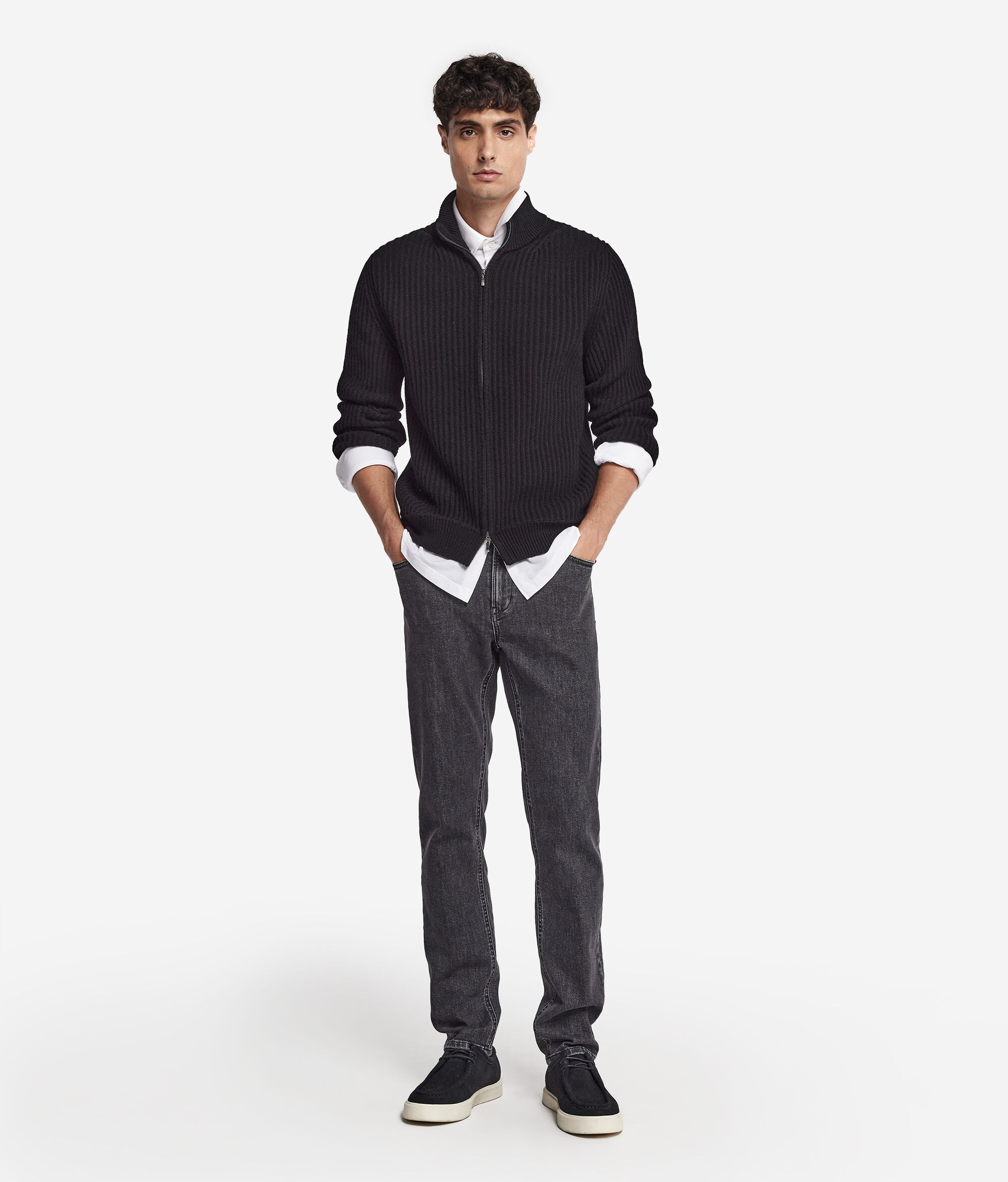Càrdigan de Cashmere Ultrasoft de canalé