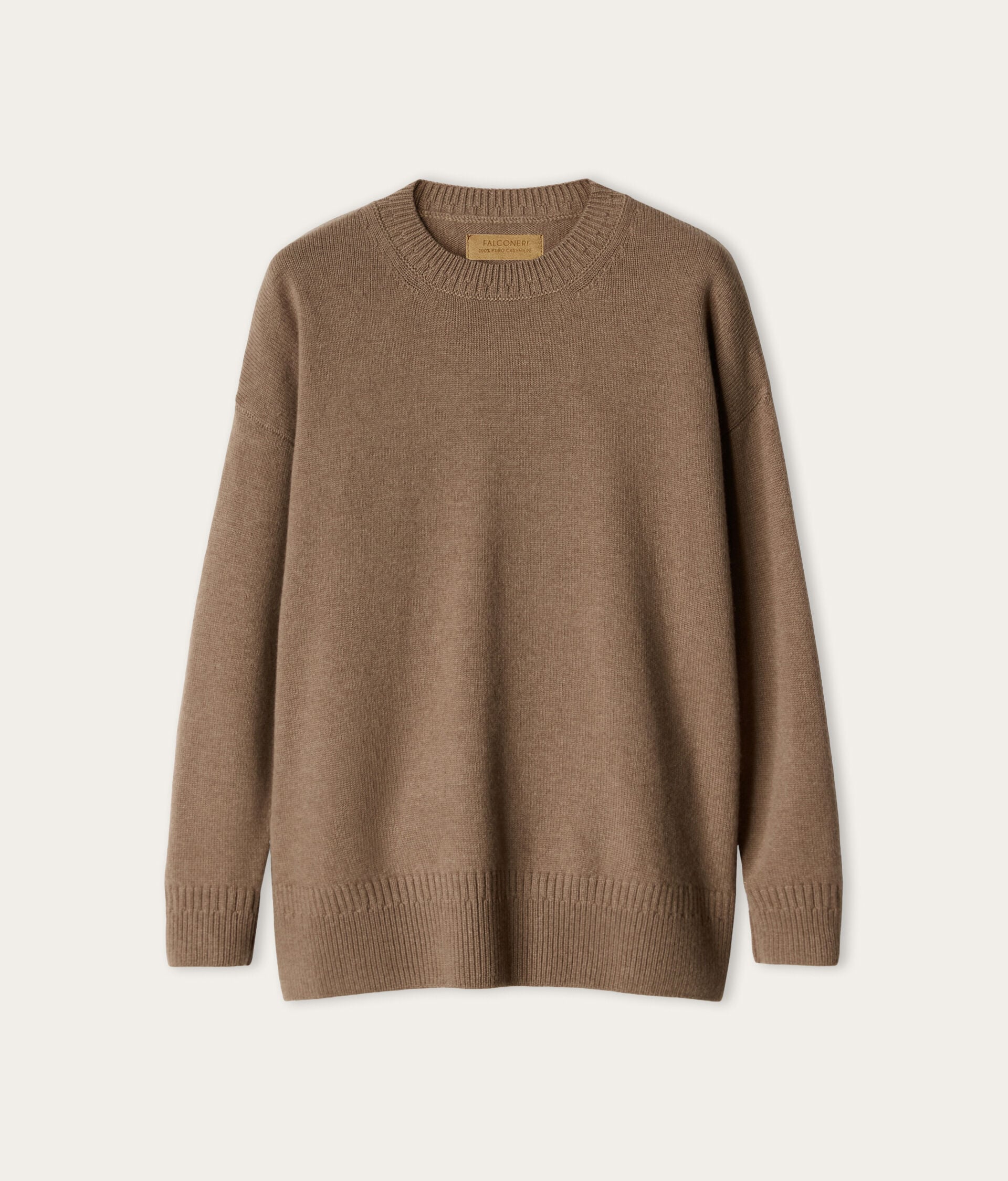 Sweter w prążki z rozcięciami z kaszmiru Ultrasoft
