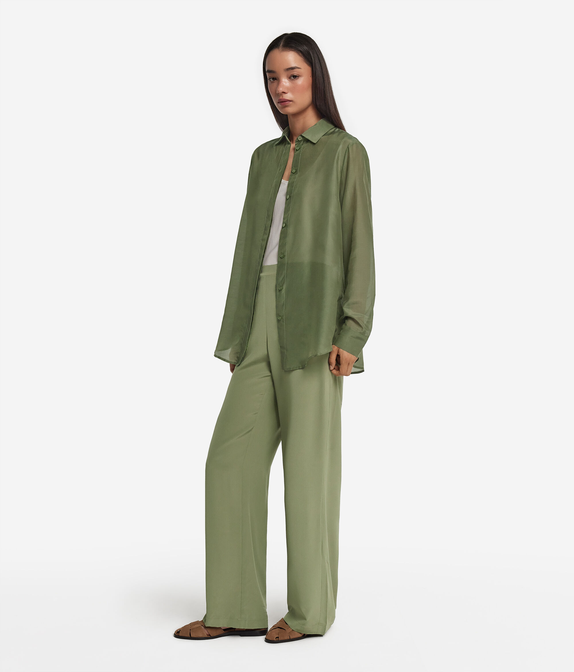 Chemise avec col en mousseline de coton
