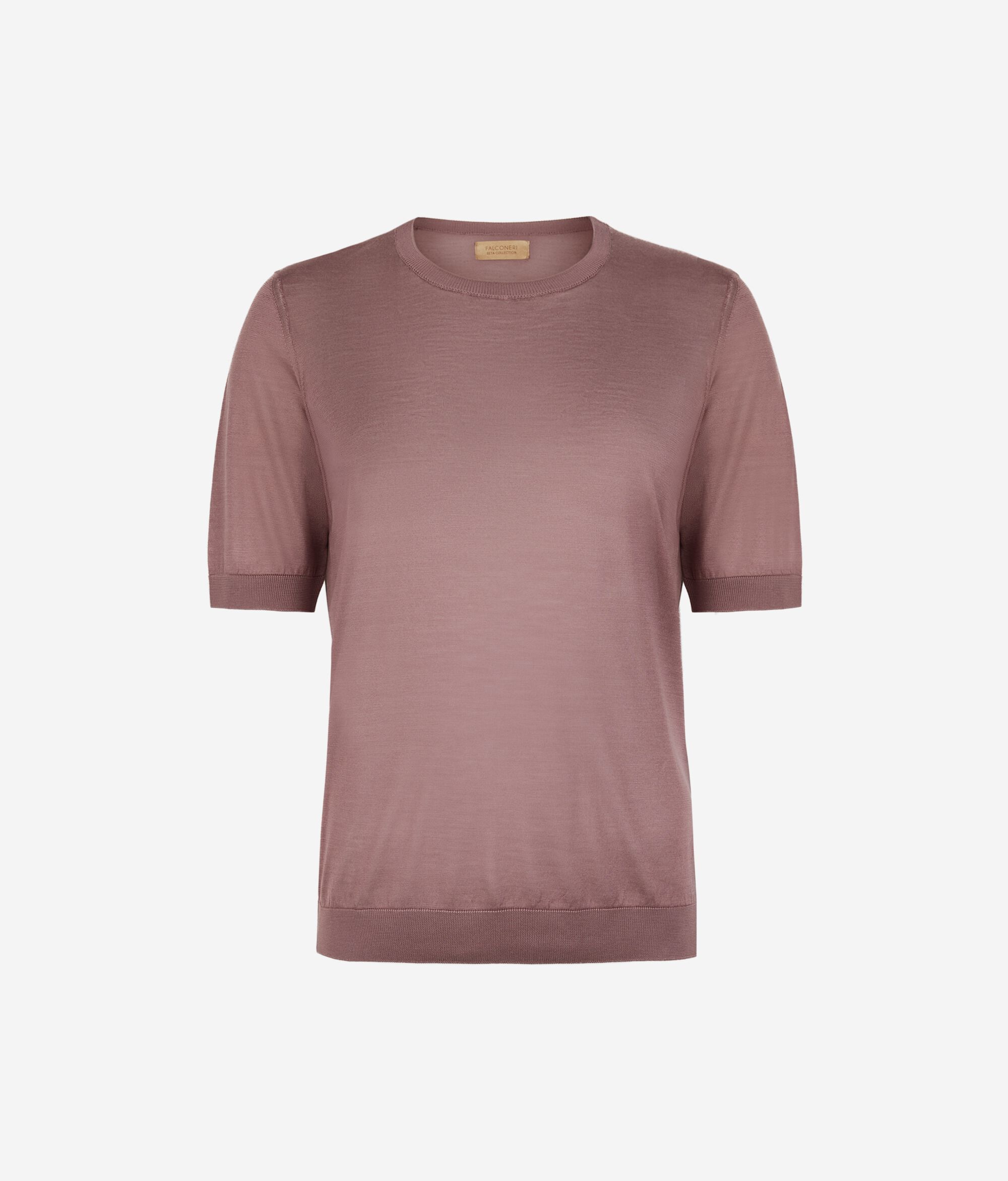 Rundhals-T-Shirt aus Seide