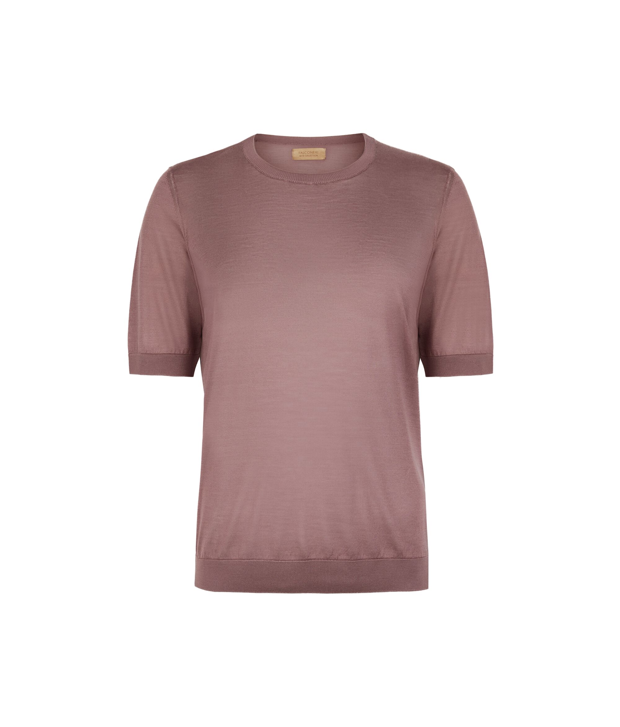 Rundhals-T-Shirt aus Seide