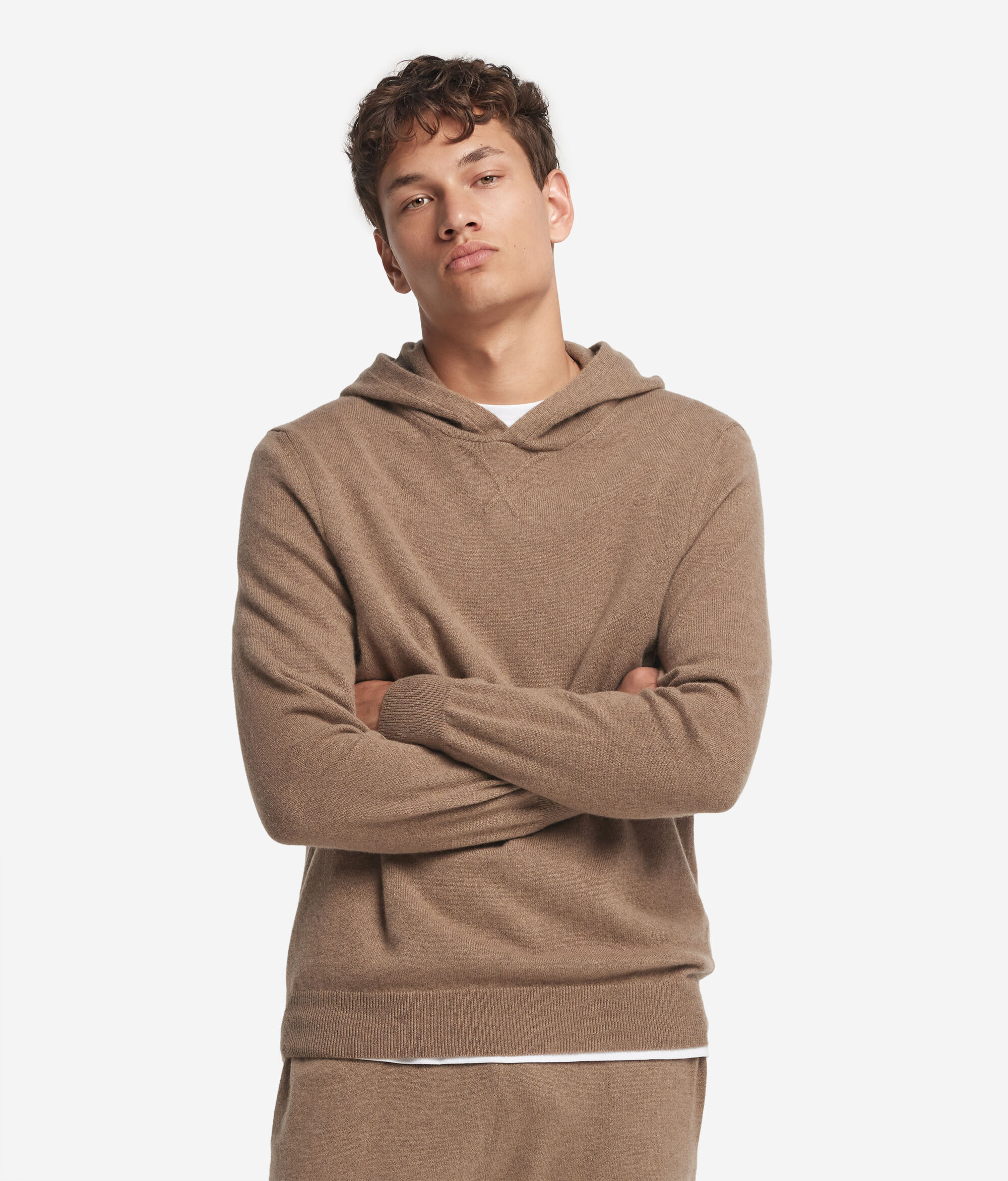 Sweatshirt à capuche homme en cachemire ultra-doux