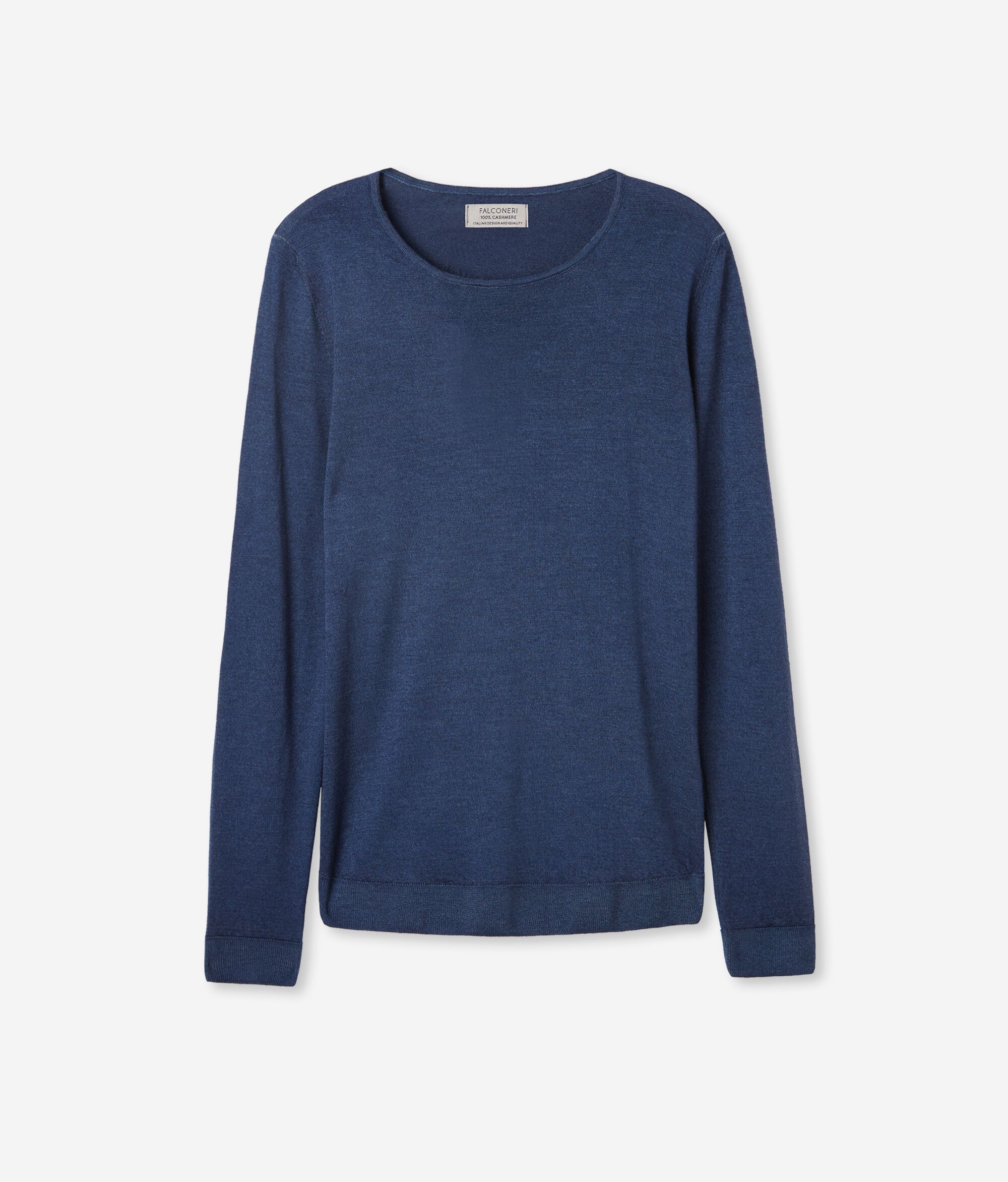 Camisola com Decote Redondo em Ultrafine Cashmere