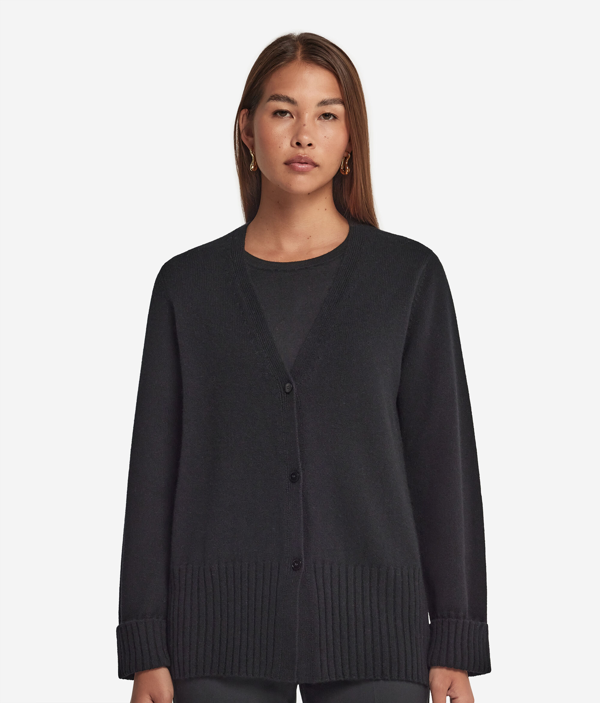 Gilet à col V en cachemire ultra-doux