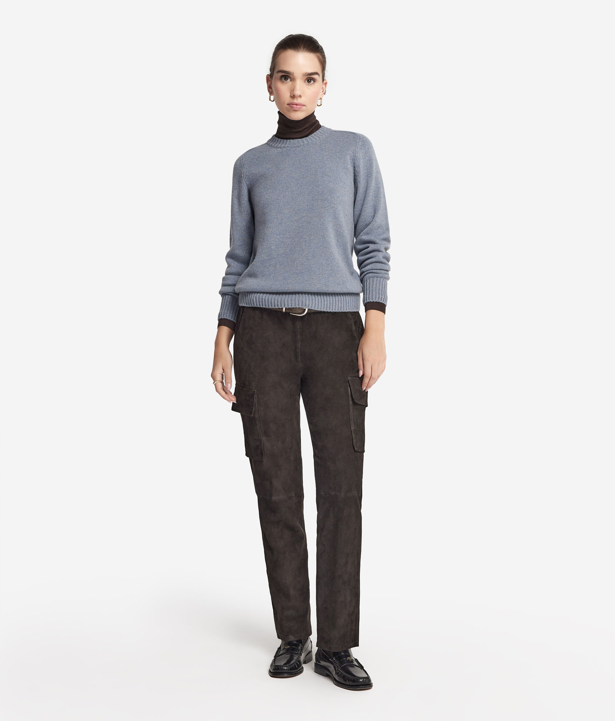 Sweter z Okrągłym Dekoltem i Linią Ramion „Saddle Shoulder” z Kaszmiru Ultrasoft
