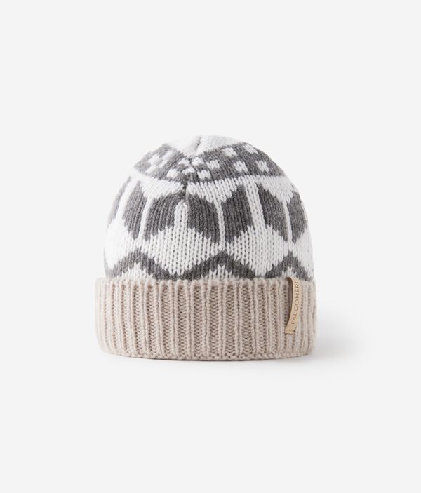 Кашемировая шапка с жаккардовым узором