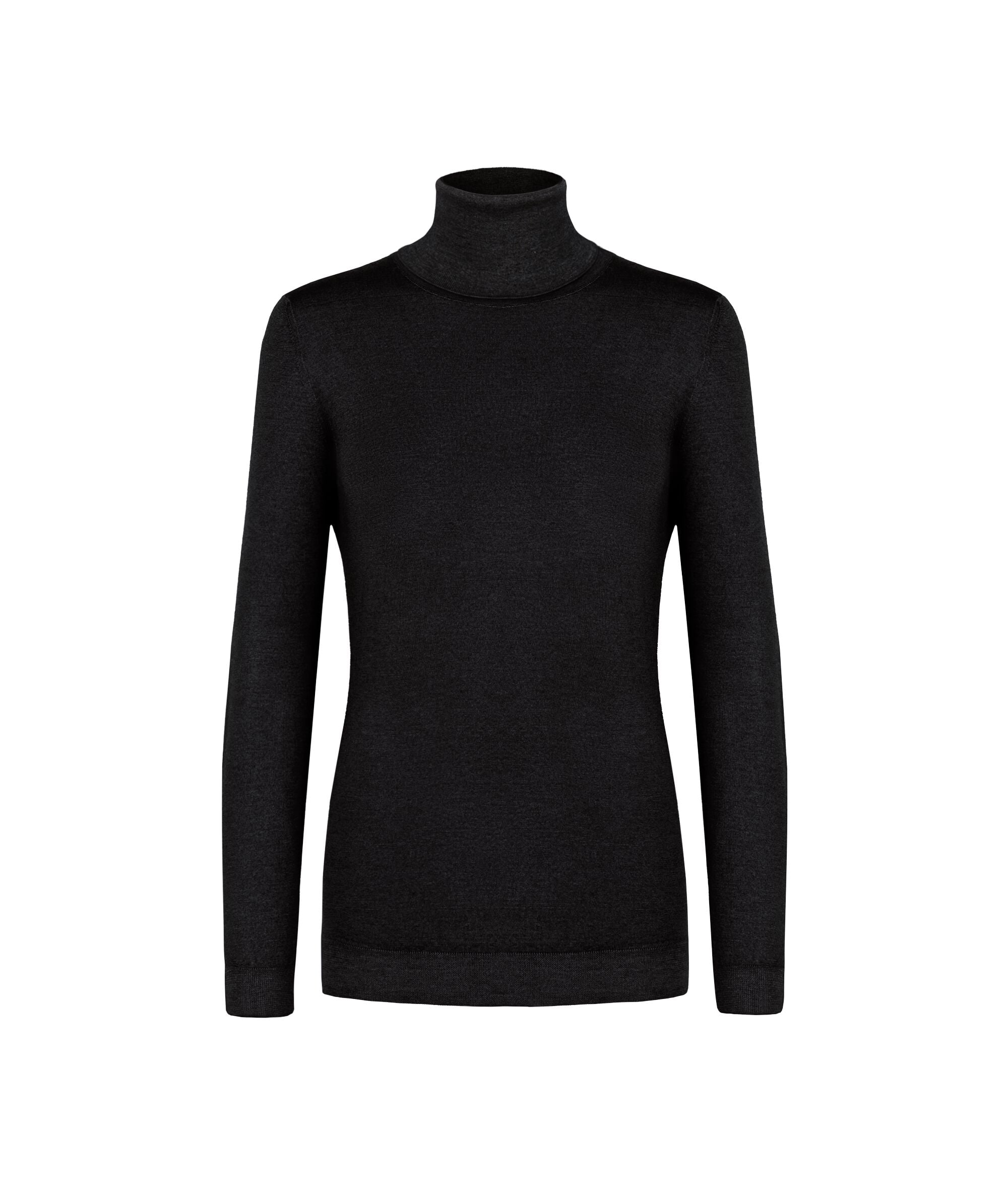 Pull col roulé en cachemire ultra-fin