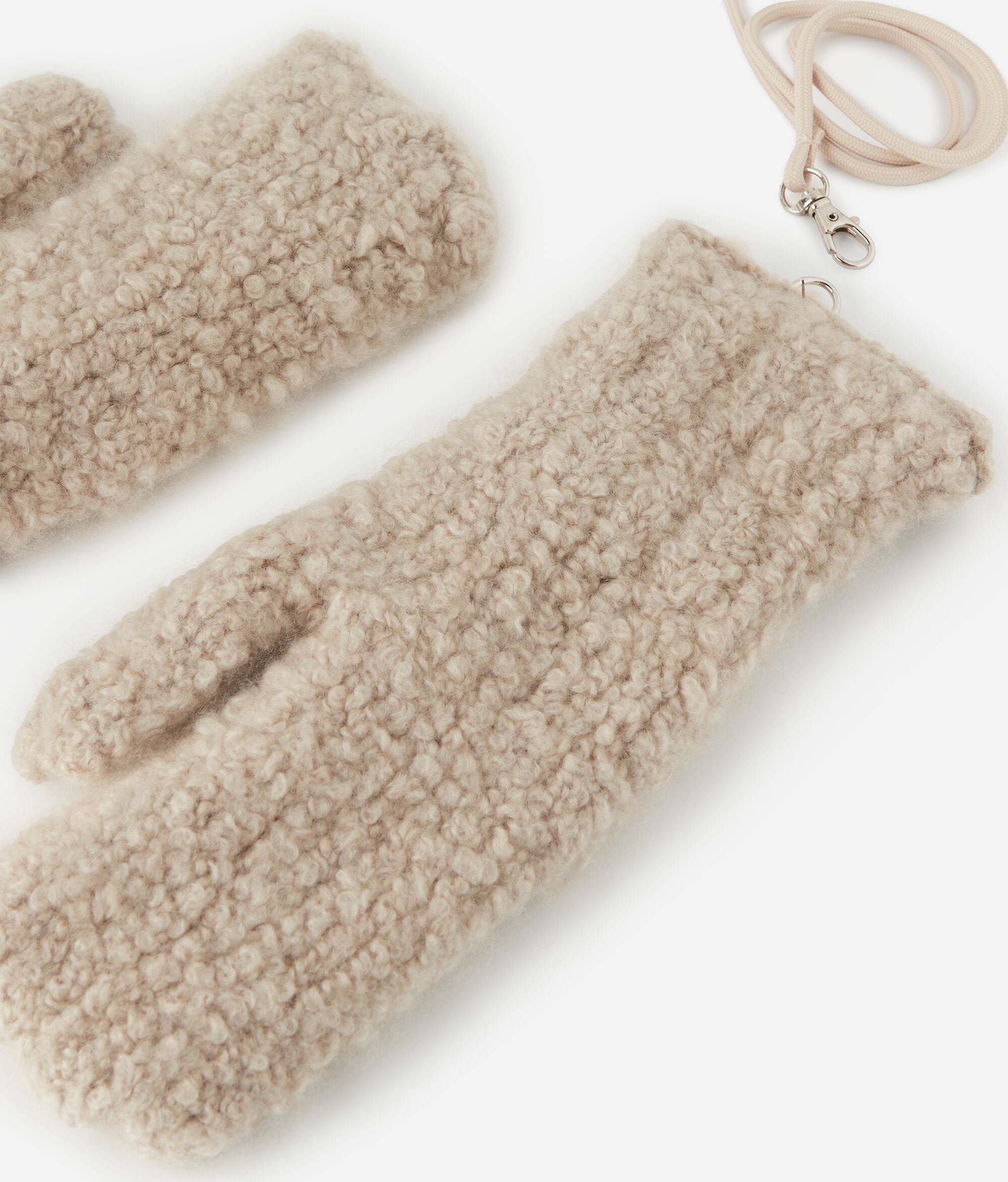 Ultrasoft Cashmere and bouclé mittens