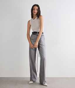 Canotta in Cashmere Airfine - WHITE