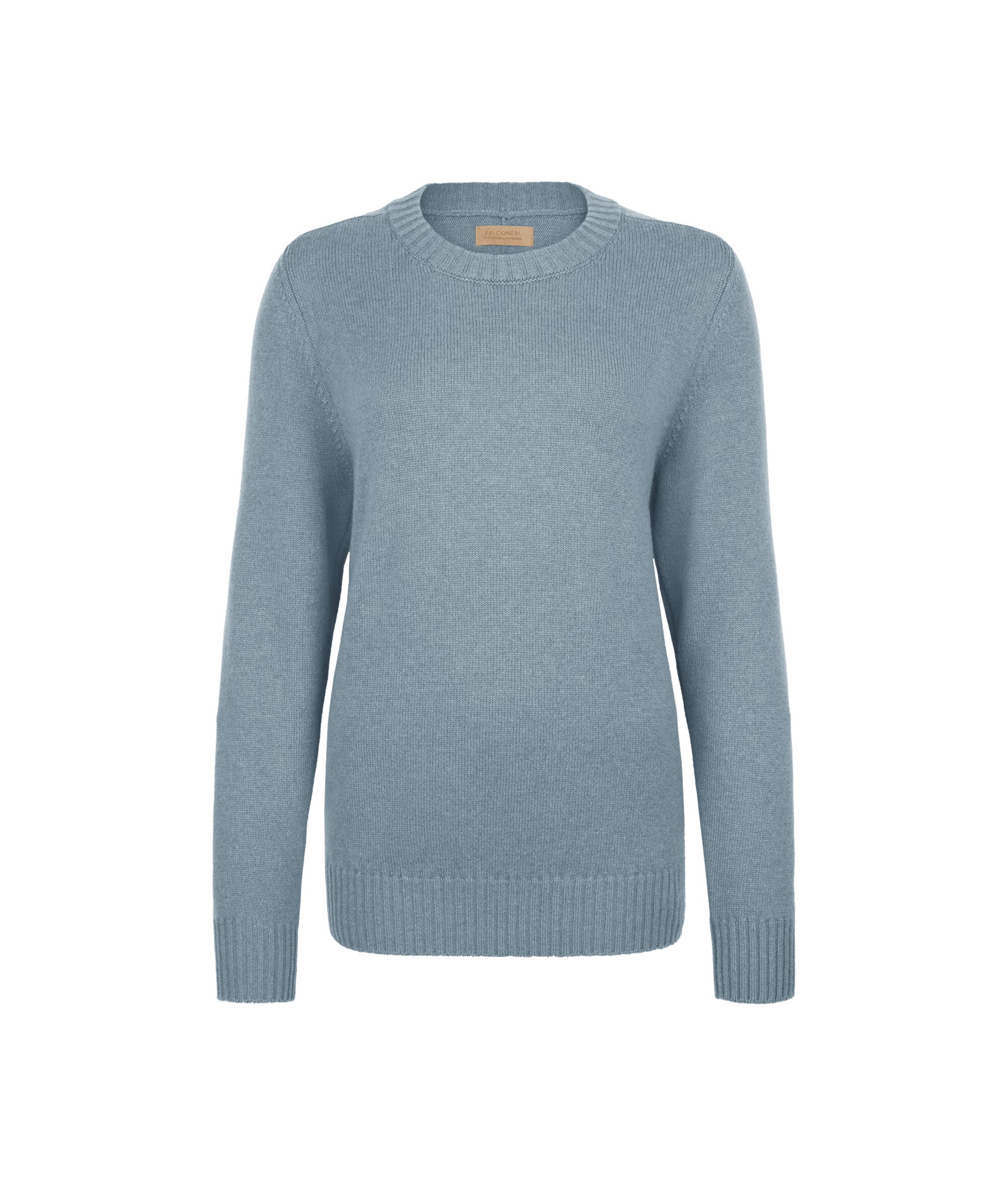 Pull à col rond et emmanchures marteau en cachemire ultra-doux
