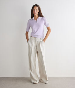 Polo in lino cotone - VIOLET
