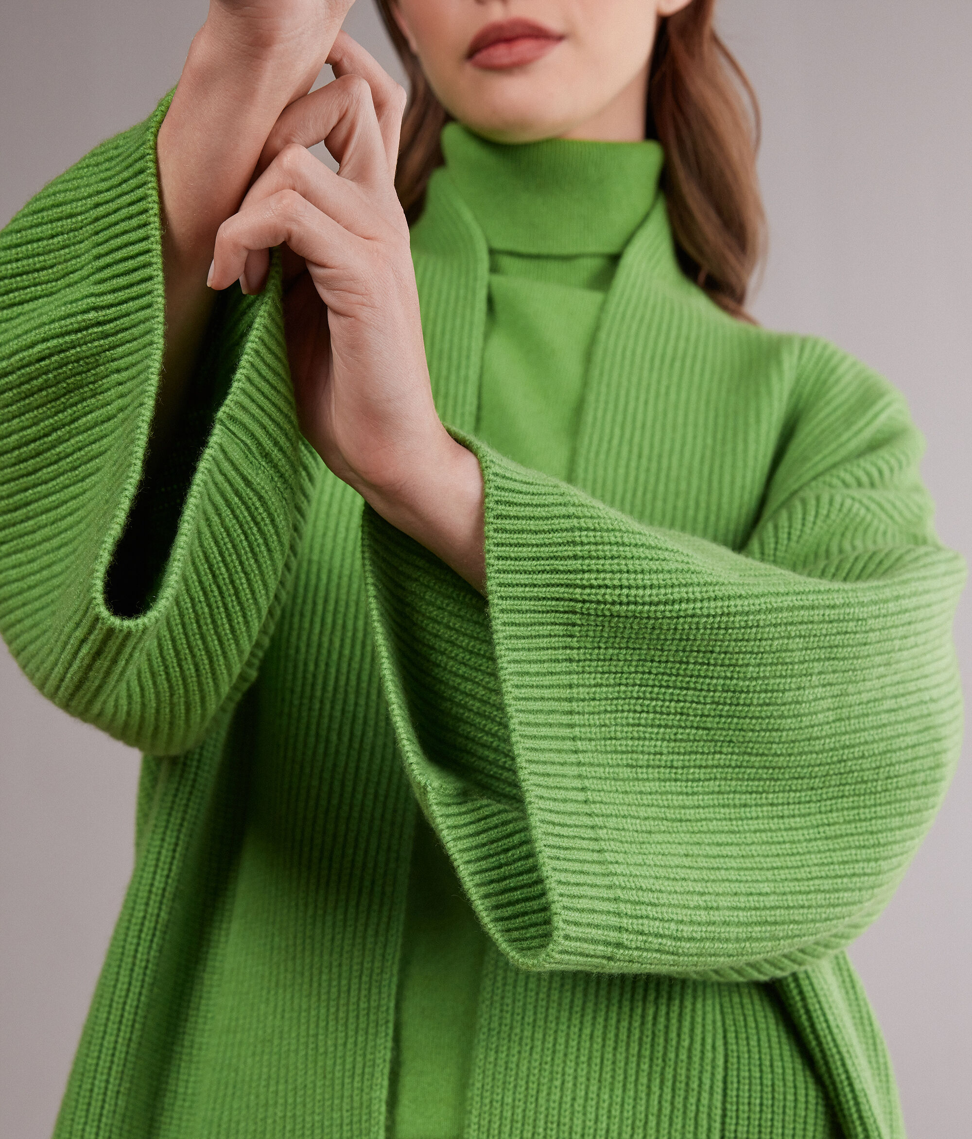 Rib-Knit Ultrasoft Cashmere Cape