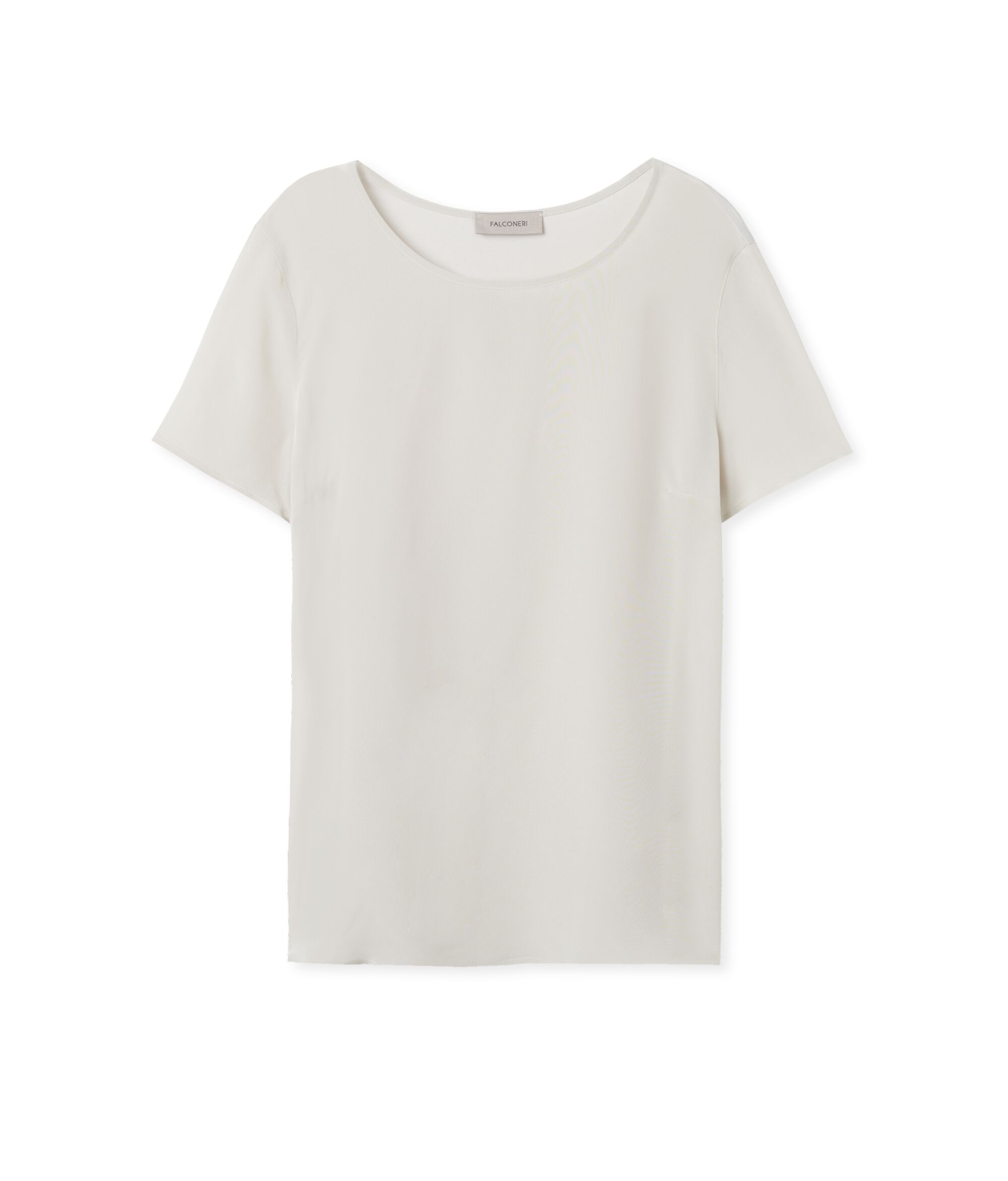 Camiseta con cuello redondo de seda_8356