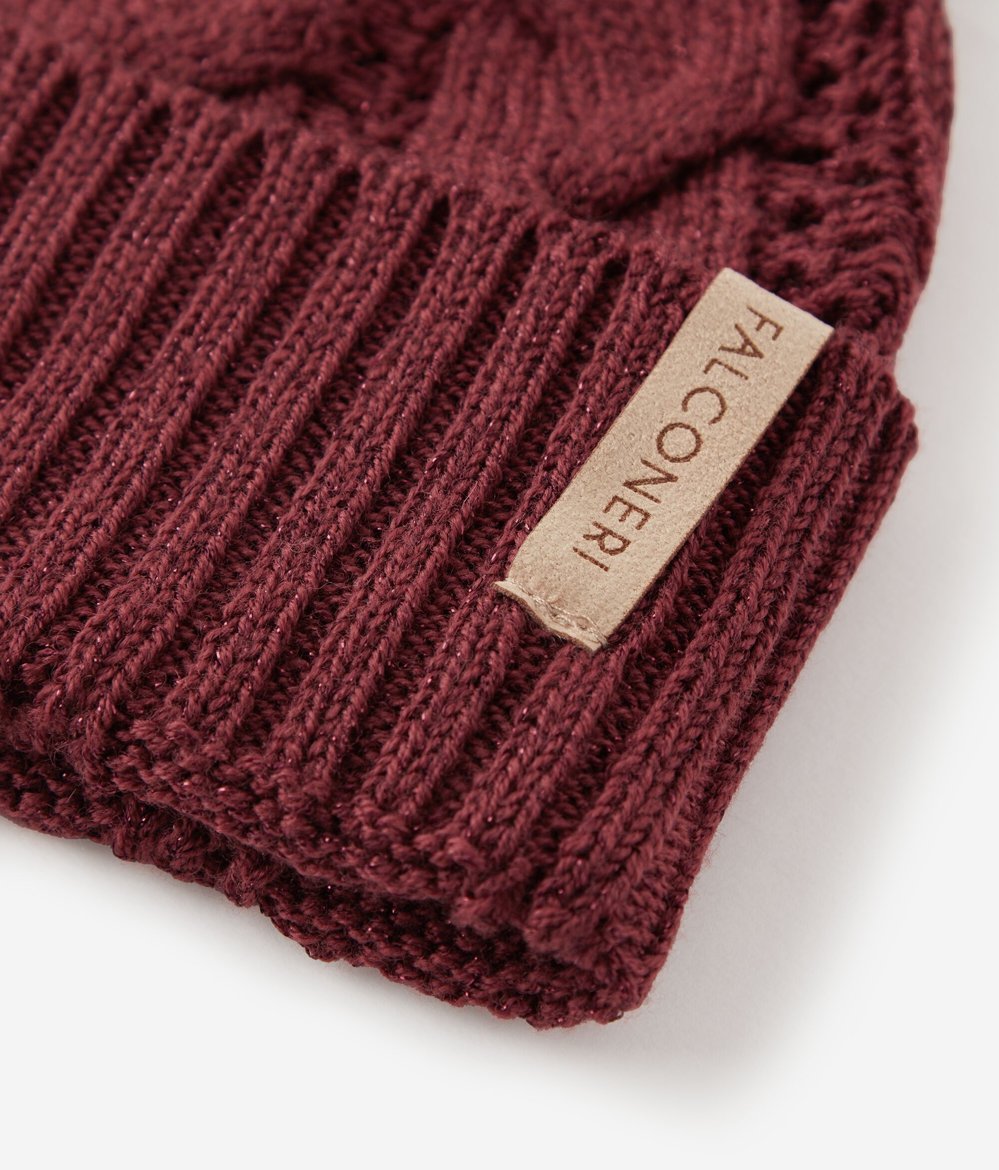 Gorro amb vuits de llana lamé