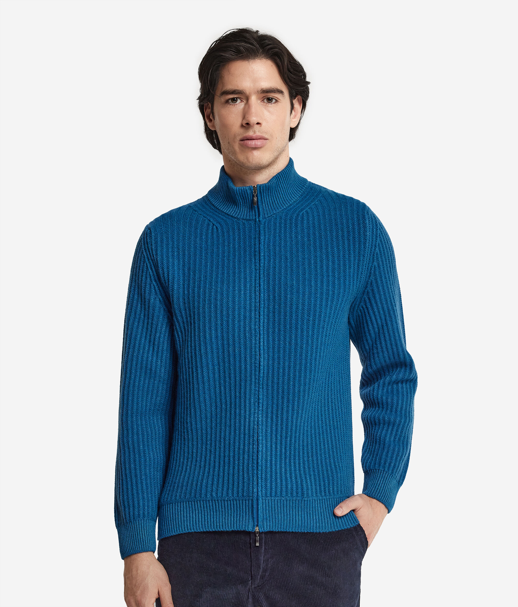 Cárdigan de Cashmere Ultrasoft de canalé