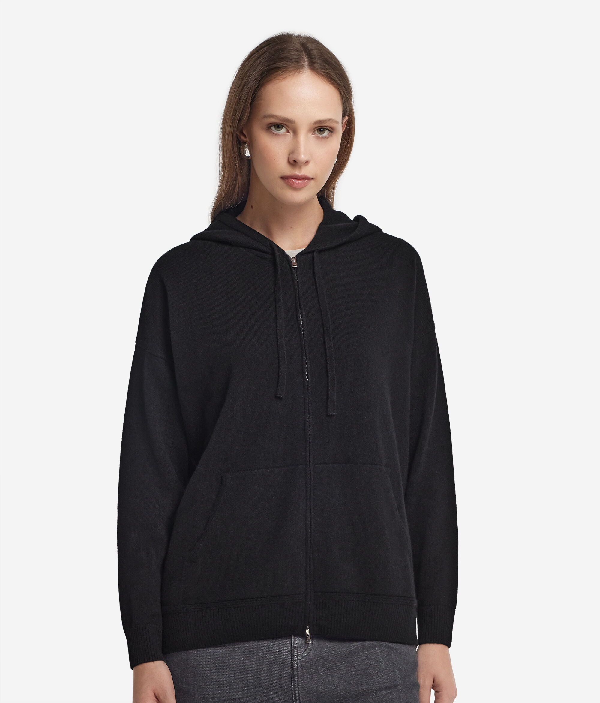 Felpa in Cashmere Ultrasoft con Cappuccio