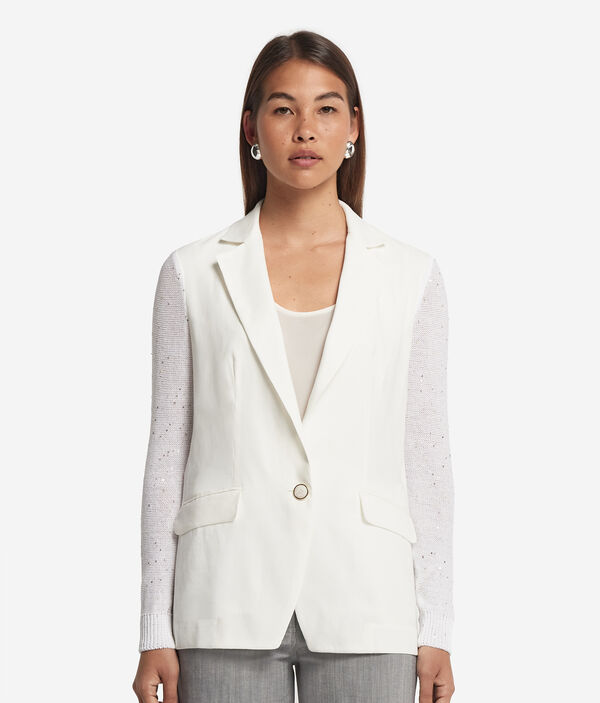 Жакет из хлопка и льна